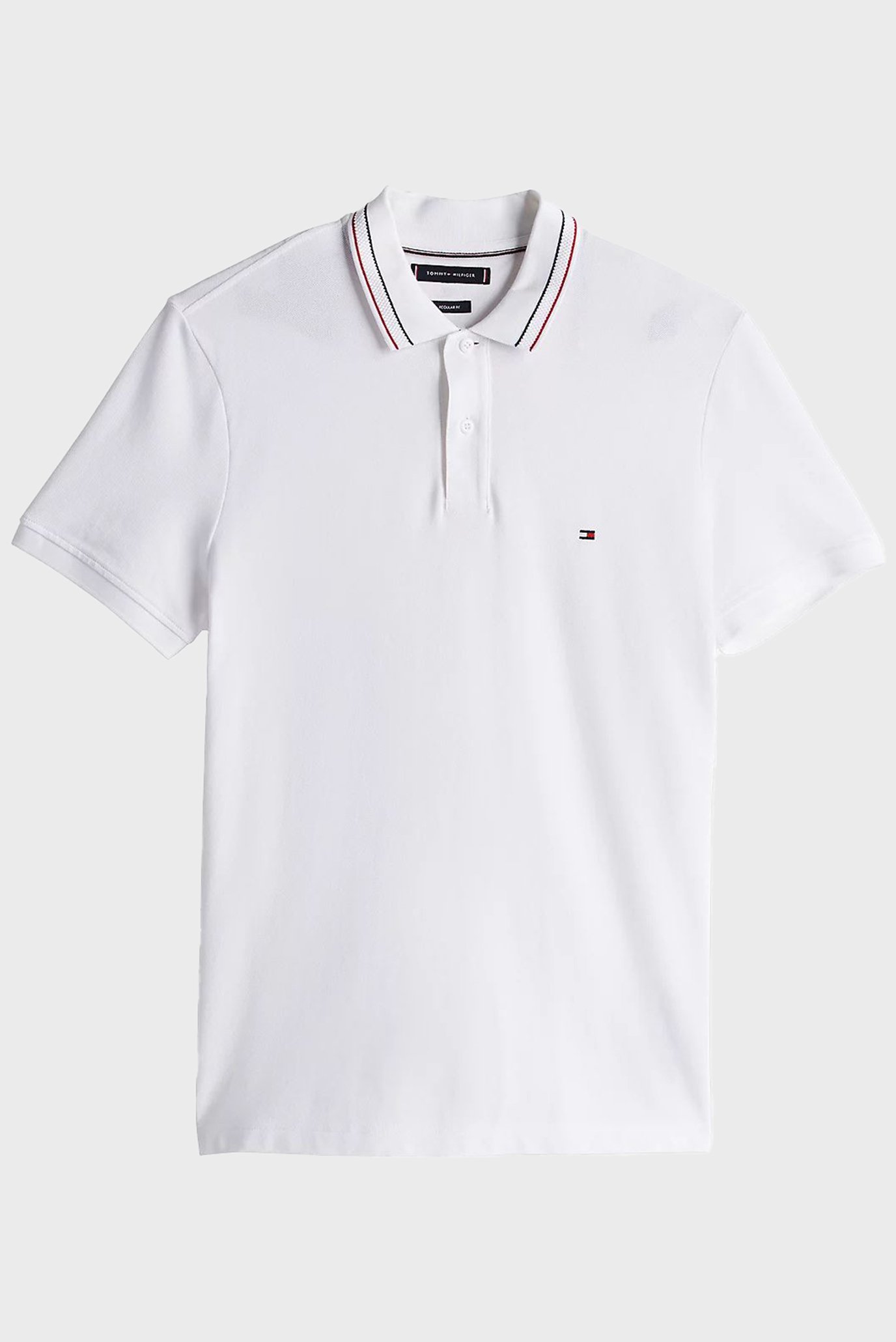 Мужское белое поло PLACKET INTEREST REGTommy Hilfiger Мужское белое поло PLACKET INTEREST REG 5