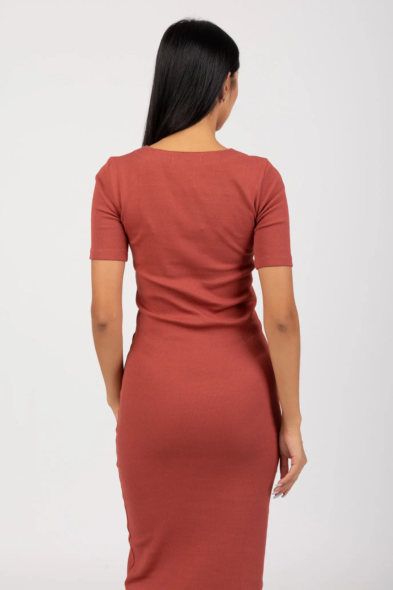 CK BUTTON THROUGH RIB LONG DRESS Calvin Klein Jeans J20J219068  FR  Group