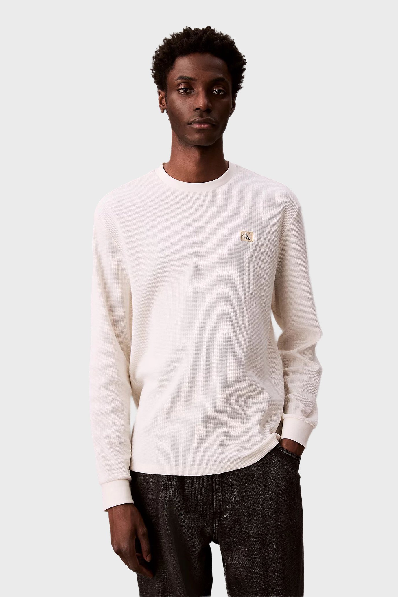 Лонгслив/LS WAFFLE BADGE CREWNK TEE 1