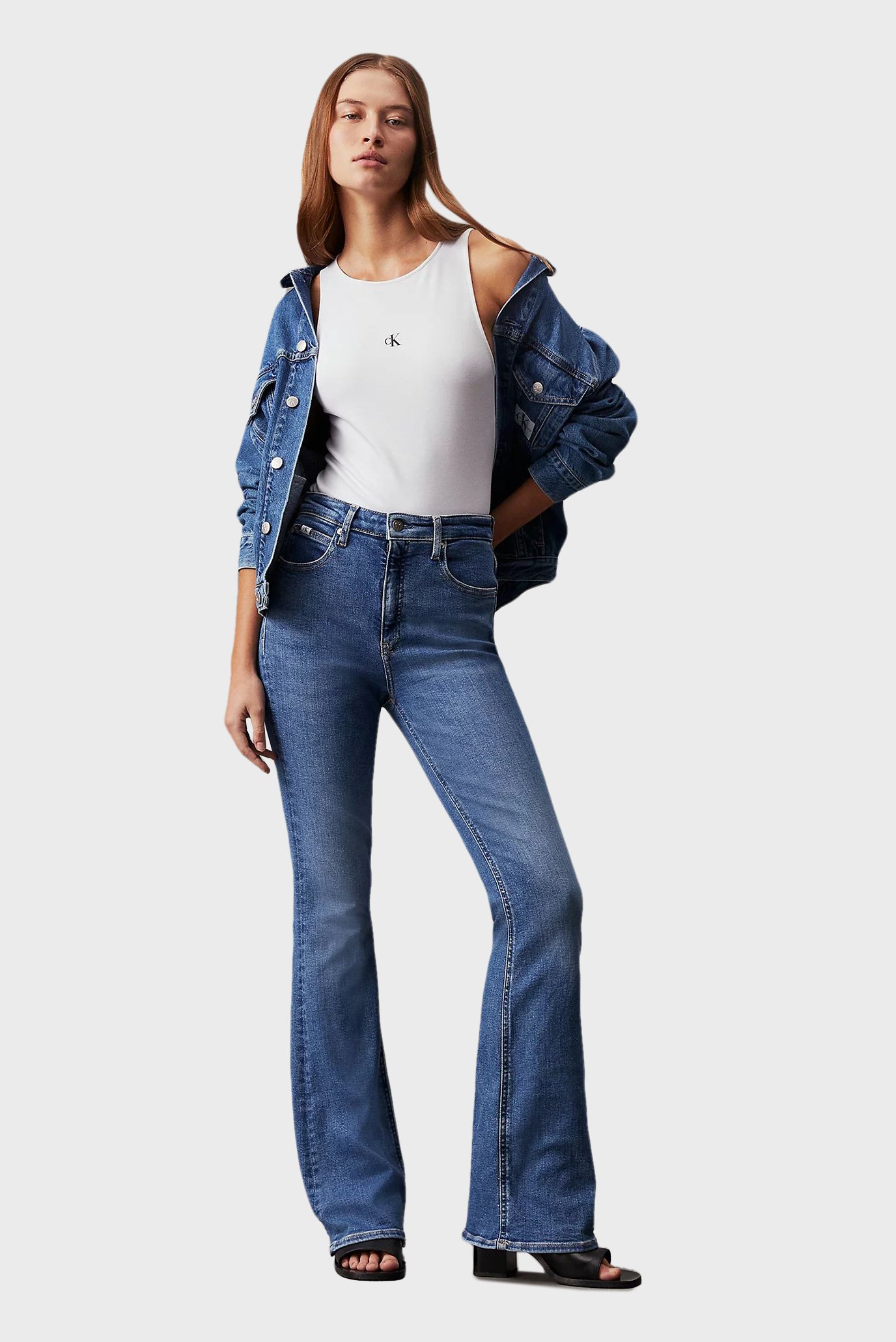 Женские синие джинсы BOOTCUT CKUNFILTERED 2