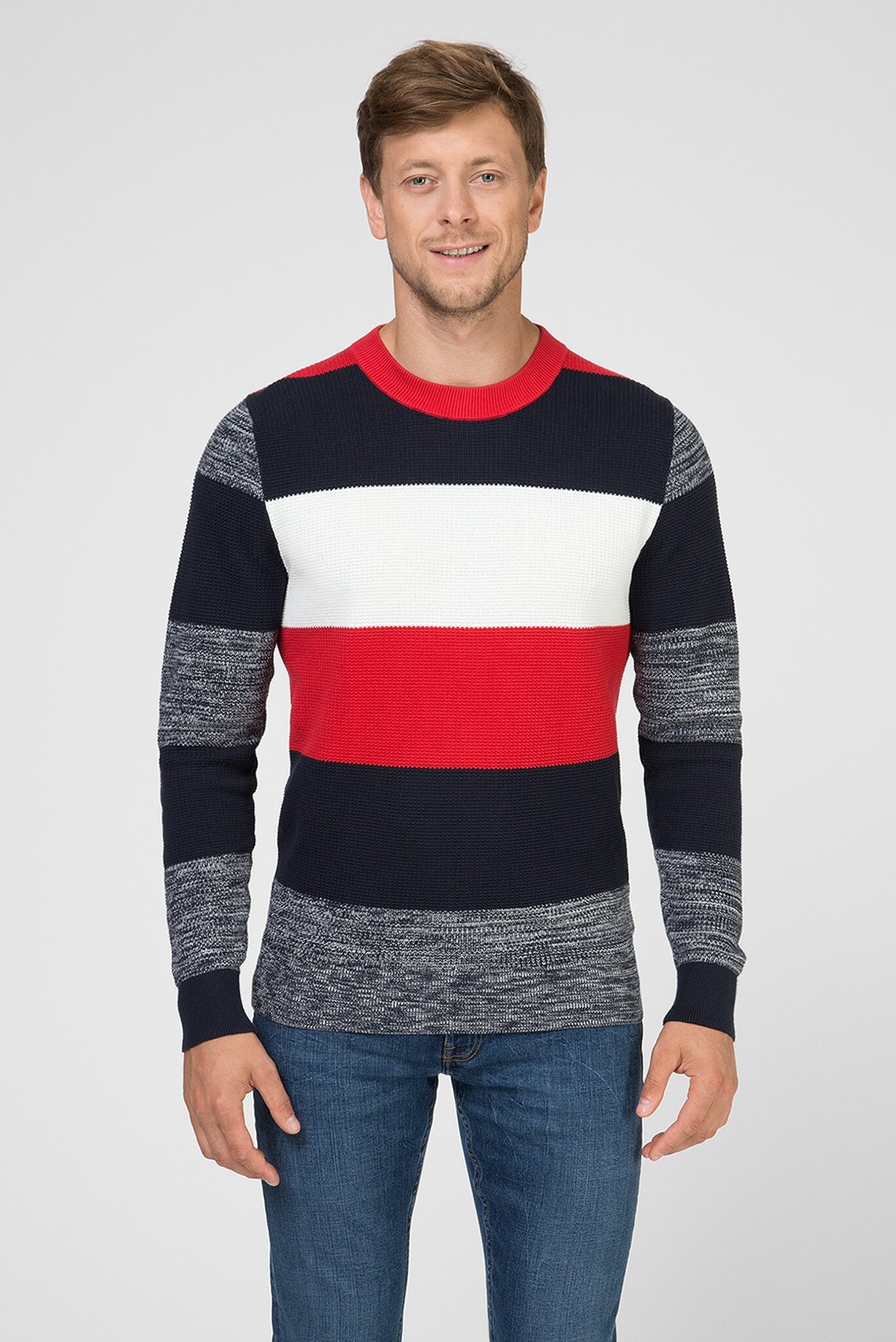 Мужской джемпер в полоску ALLOVER GLOBAL STRIPE SWEATER 1