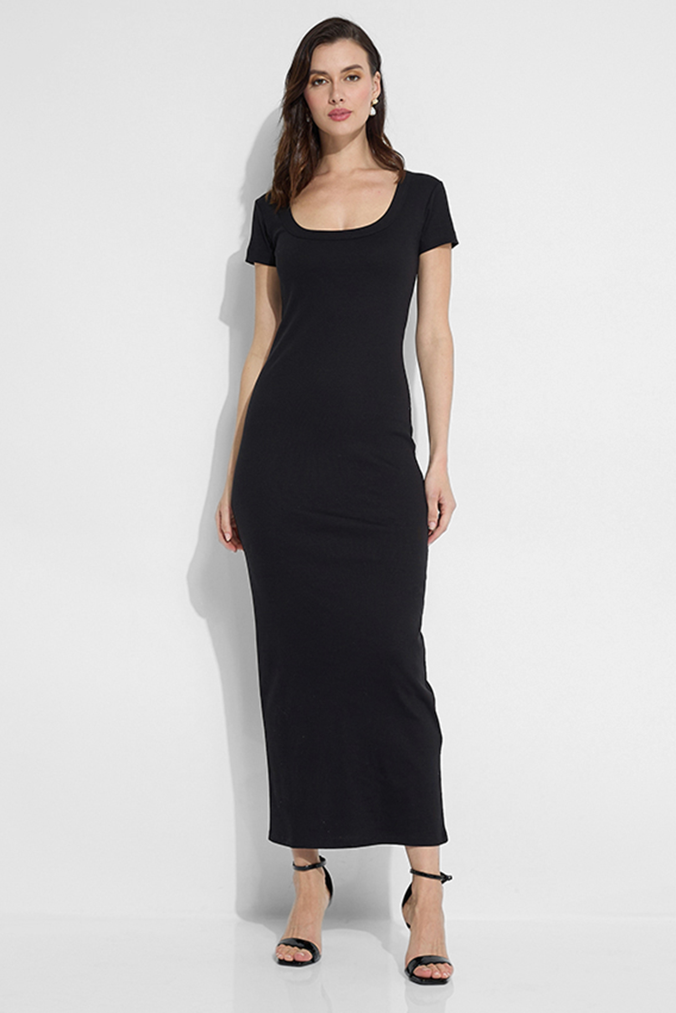 Платье COTTON RIB SS ANKLE DRESS 2