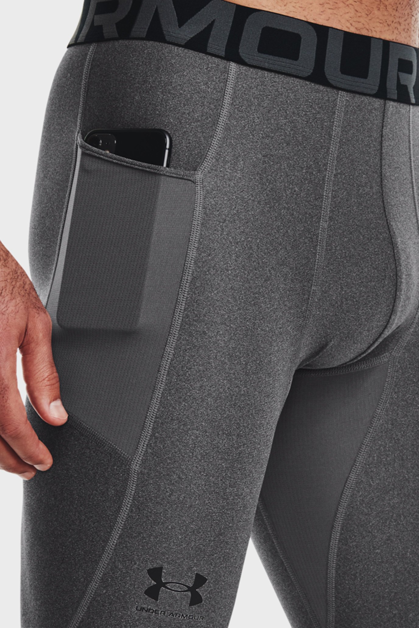 Мужские серые тайтсы UA HG Armour LeggingsUnder Armour Мужские серые тайтсы UA HG Armour Leggings 12