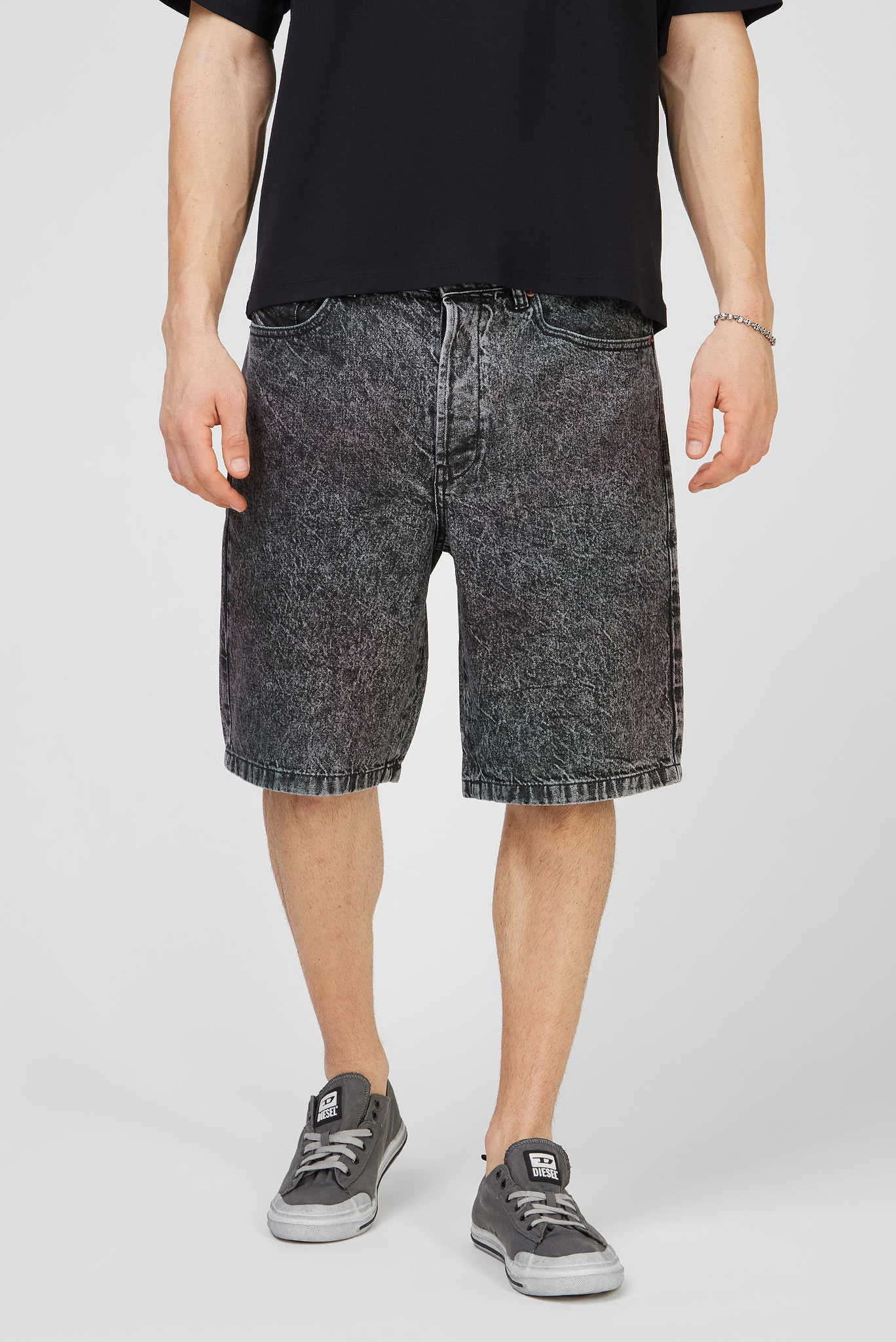 Мужские темно-серые джинсовые шорты D-MAXS-SP 1