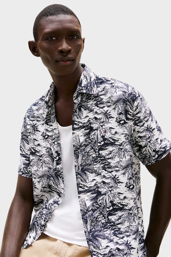 Рубашка с коротким рукавом LINEN VACATION PRT SS RF SHIRT