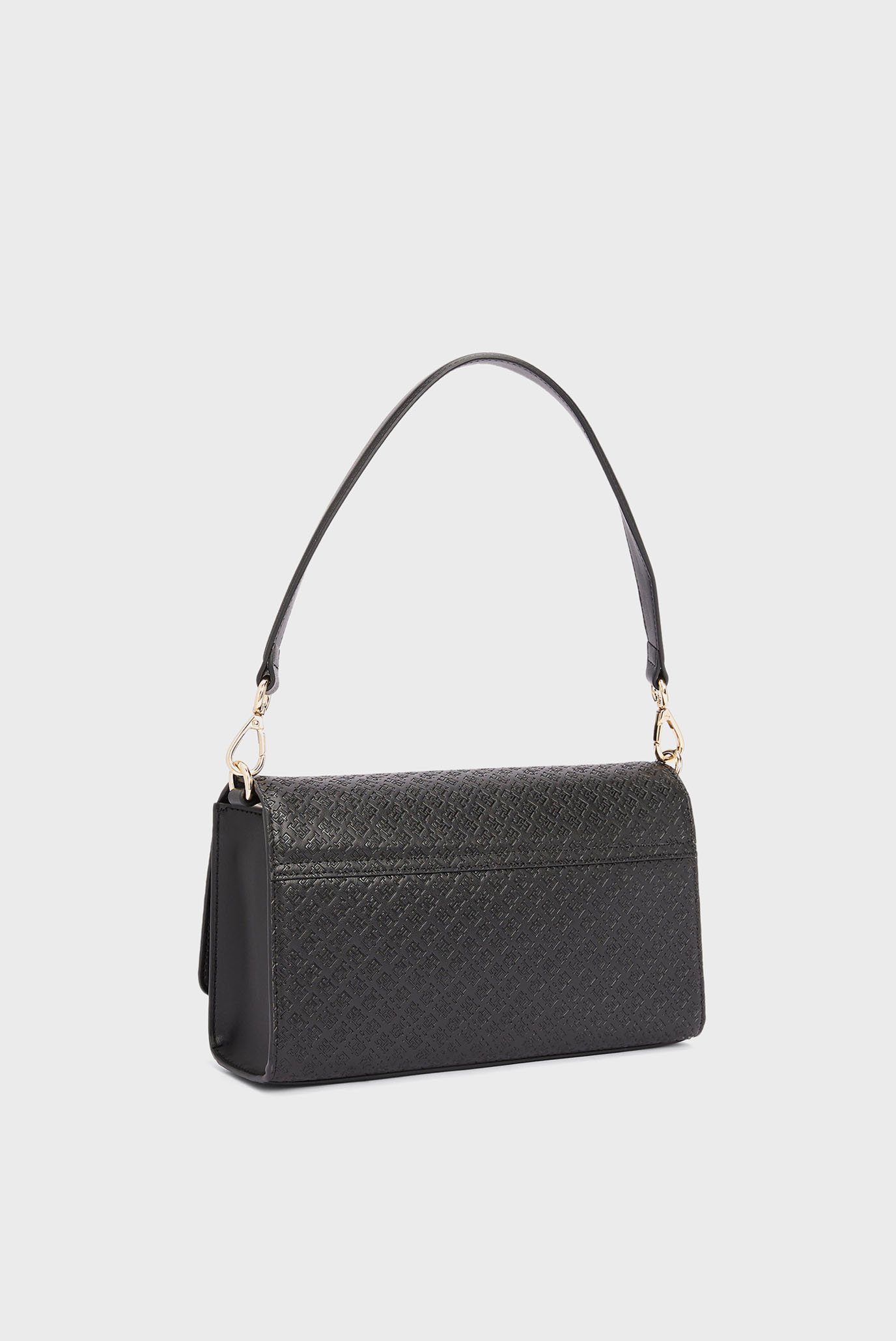 Женская черная сумка с узором TH ETERNITY SHOULDER BAG MONO 3