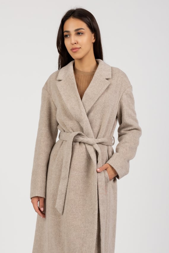 Пальто TEXTURED WOOL WRAP COAT