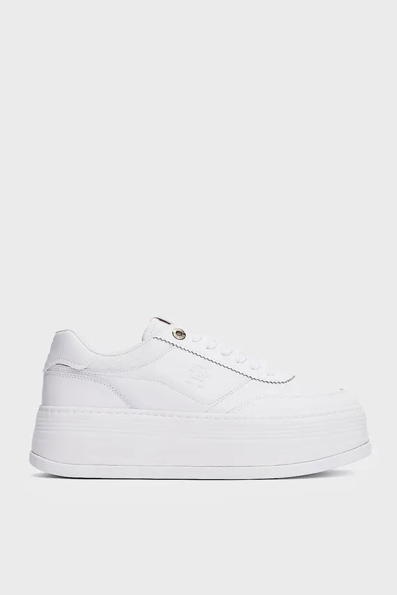 Женские белые сникерсы PLATFORM LUX COURT SNEAKER Tommy Hilfiger