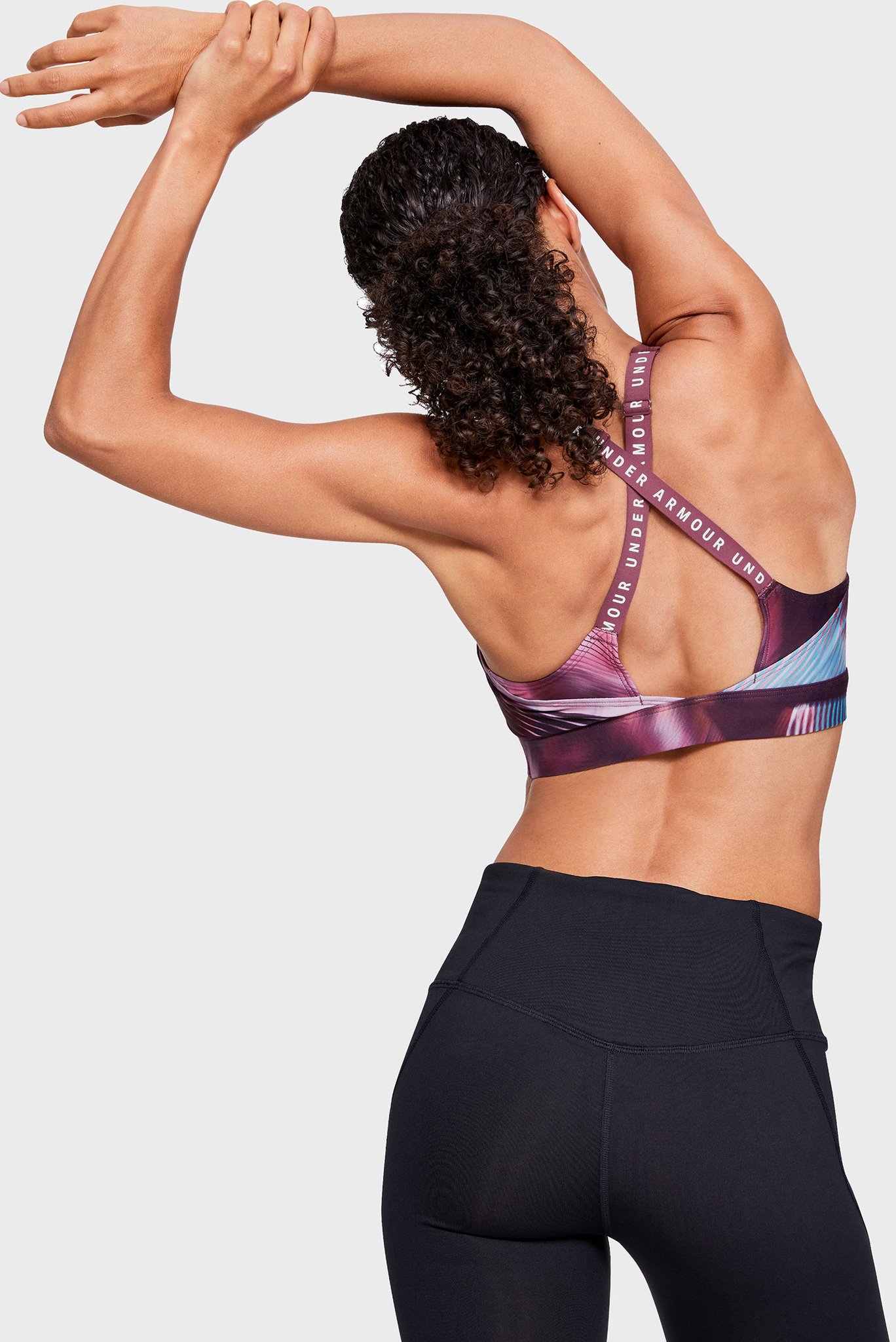 Женское фиолетовое спортивное бра Vanish Mid Print 2