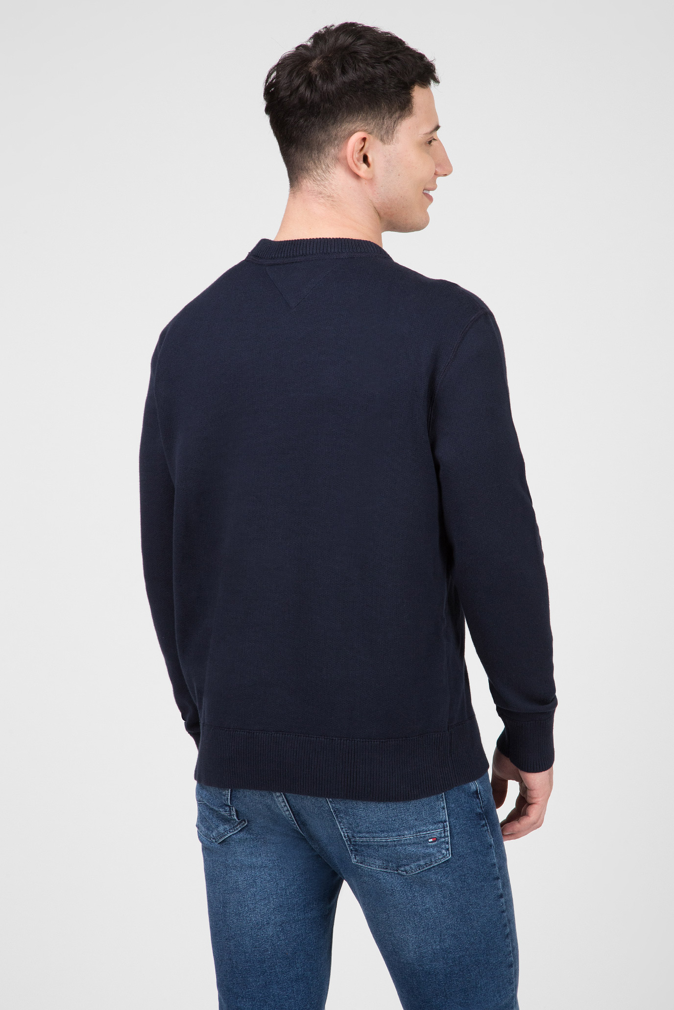 Мужской темно-синий джемпер RELAXED FIT ENLARGED NUMBER 8