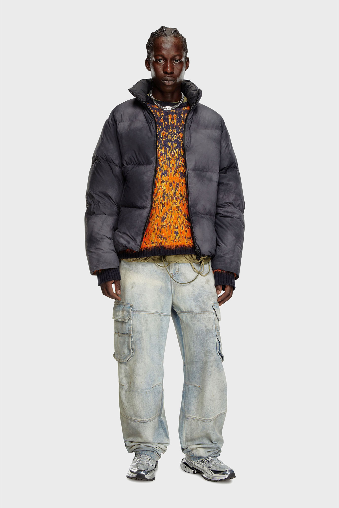 Темно-серый пуховик W-RAVEEL (унисекс) 5