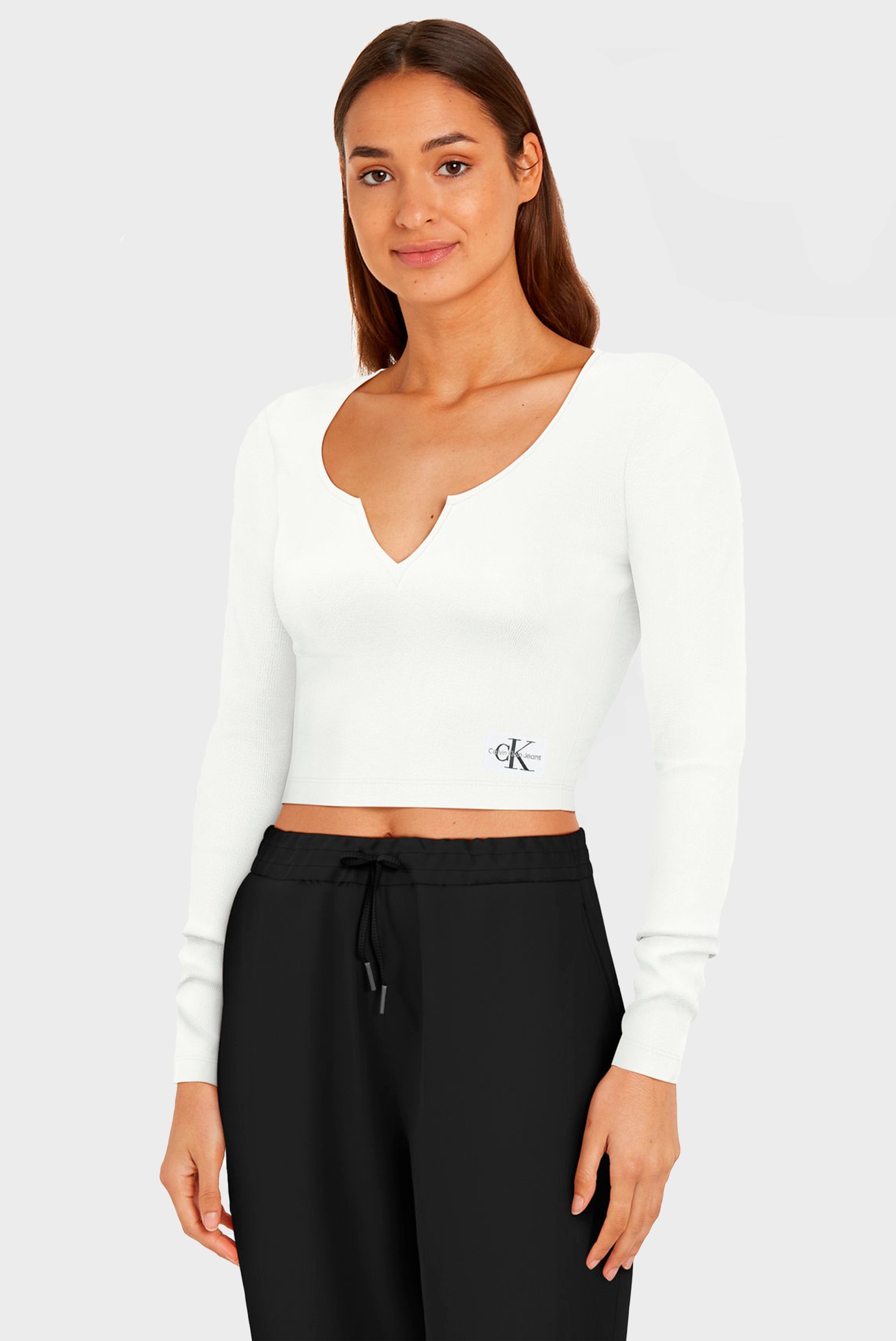 Лонгслив SPLIT COLLAR RIB LONG SLEEVE 1