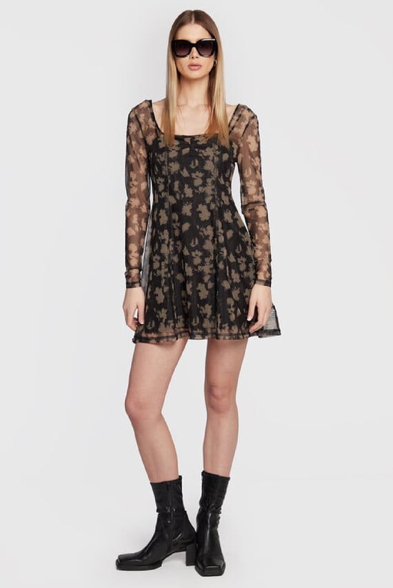 Платье FLOWER AOP MESH DRESS