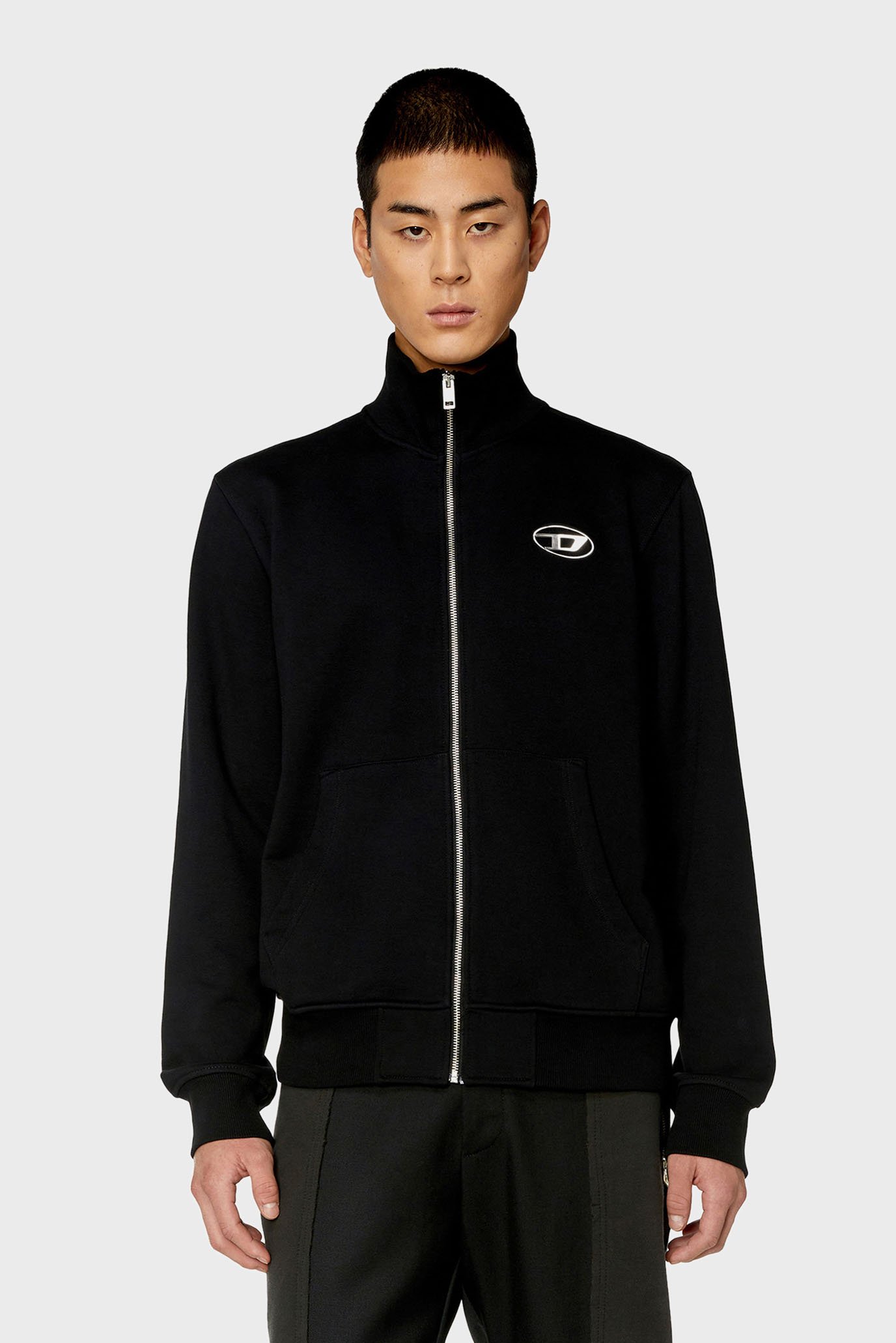 Мужская черная спортивная кофта S-GINNI-ZIP-OD 1