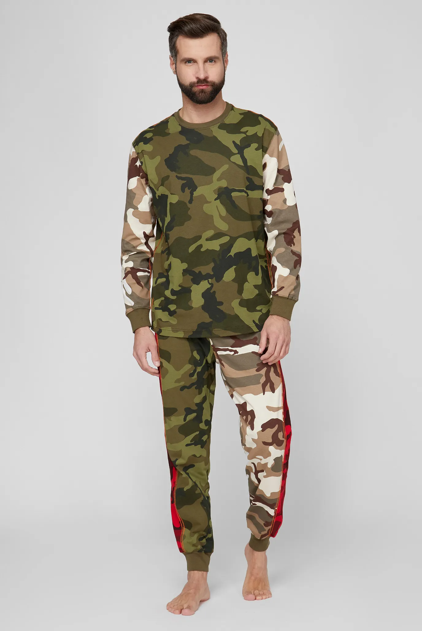 Мужская камуфляжная пижама (лонгслив, брюки) 6