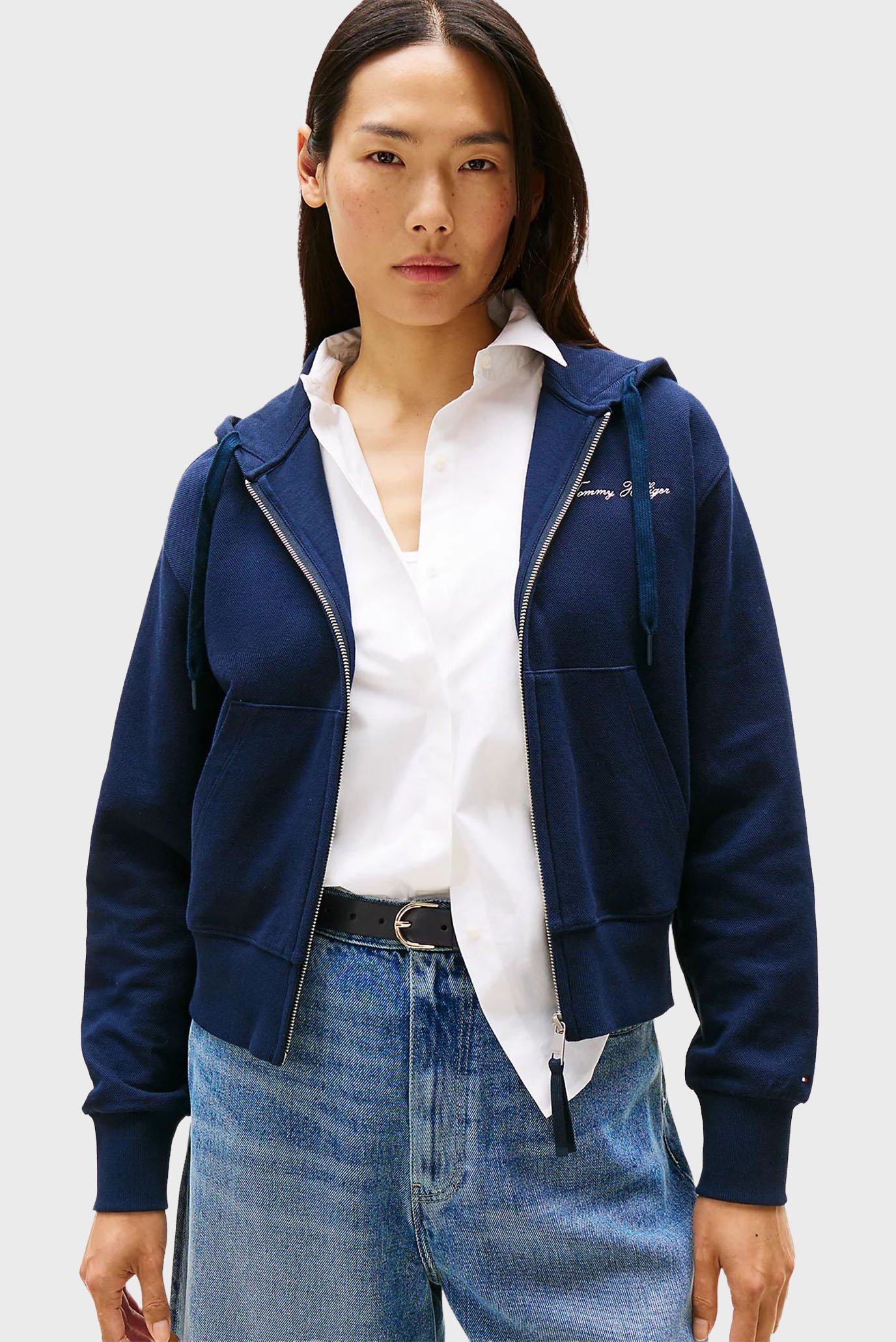 Реглан/SCRIPT REG PIQUE ZIP-UP HOODIE 1