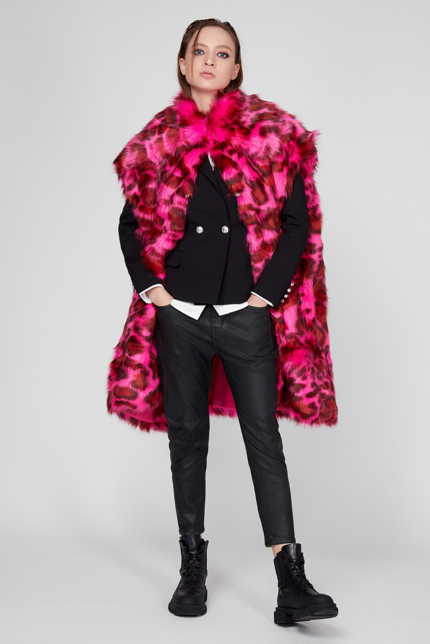 Женский розовый жилет с принтом L-WEEKY-SP 5