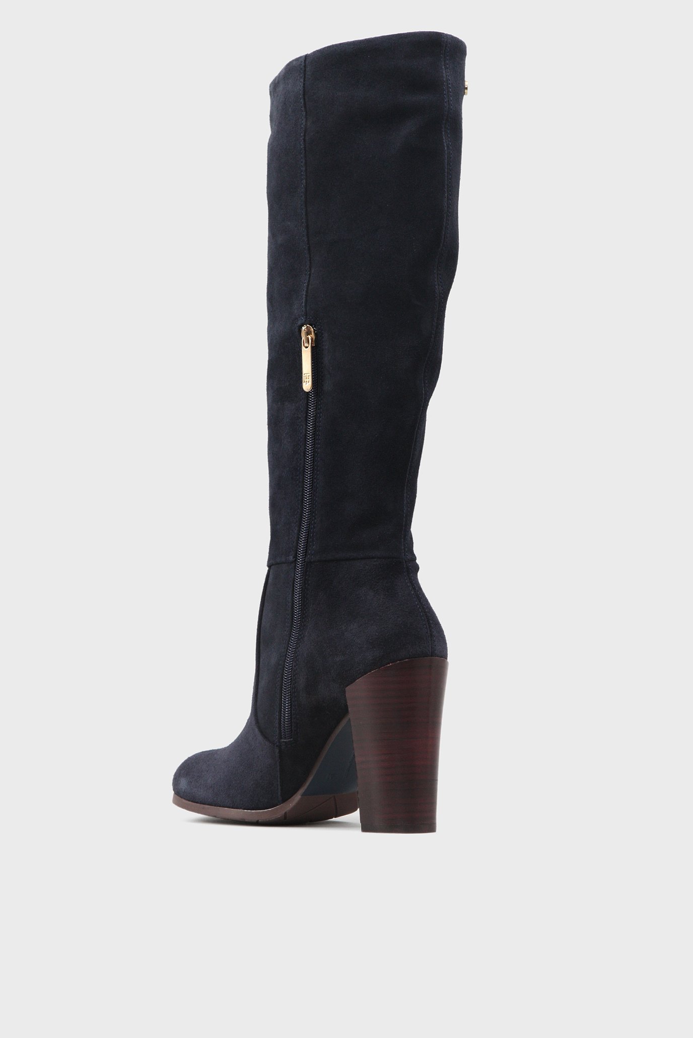 Женские синие замшевые сапоги 3