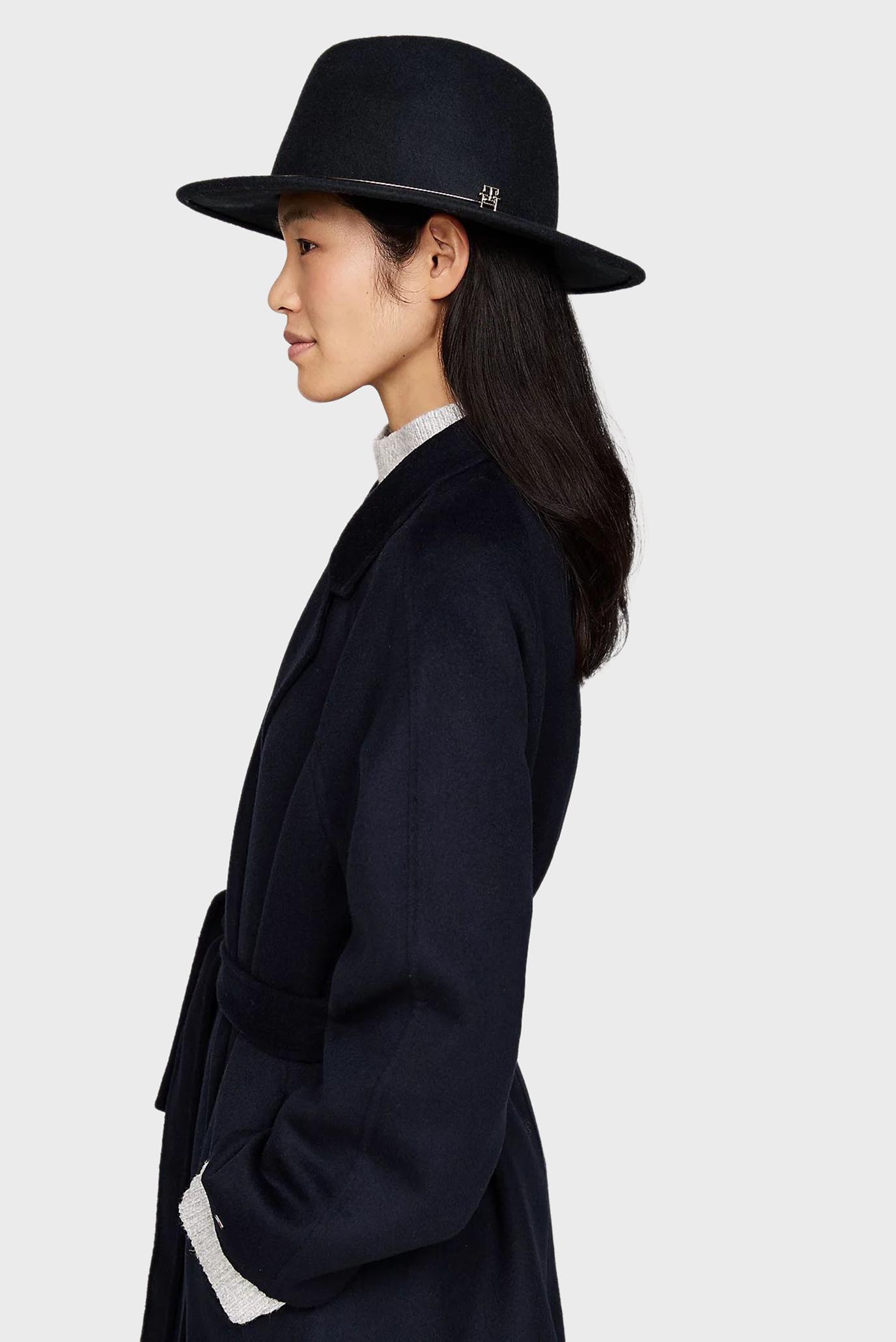 Женская темно-синяя шерстяная шляпа TH NAVAL FEDORA 2