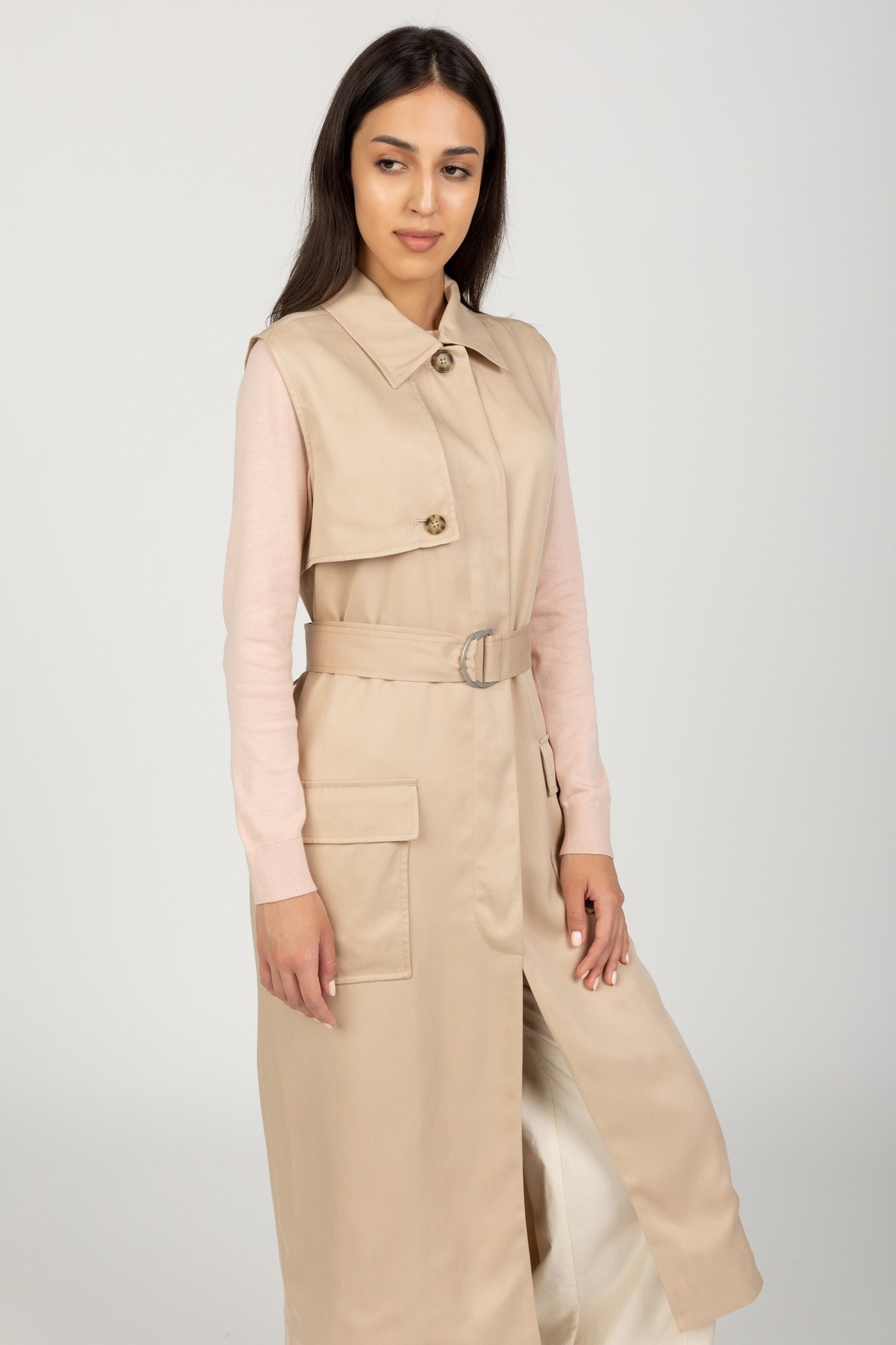 Пальто UTILITY TENCEL SLEEVELESS TRENCH 3