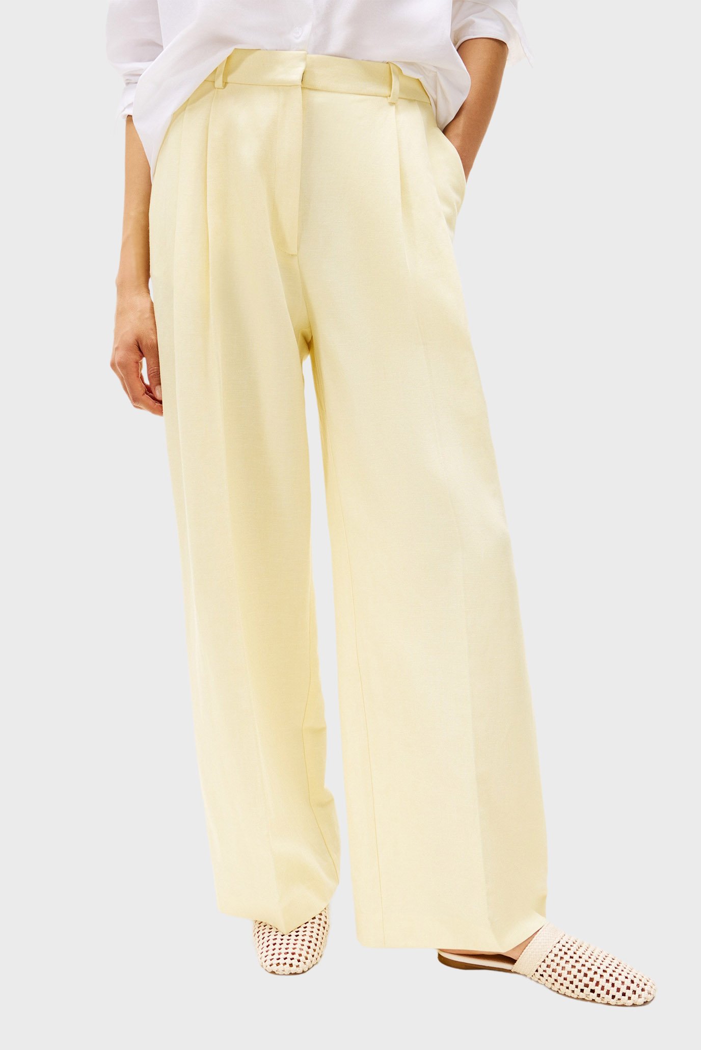 Брюки LINEN MIX RLXD STRAIGHT PANTS 1