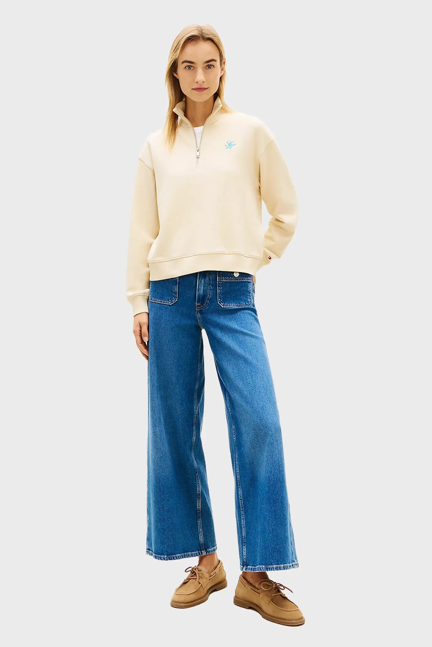 Свитшот TH SCRIPT REG HALF-ZIP 1