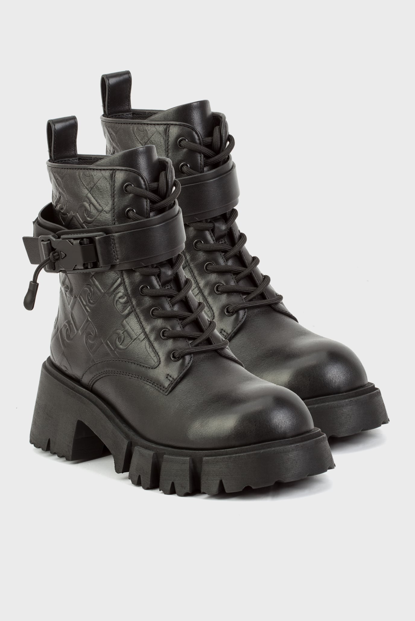 Женские черные кожаные ботинки Jonava 2