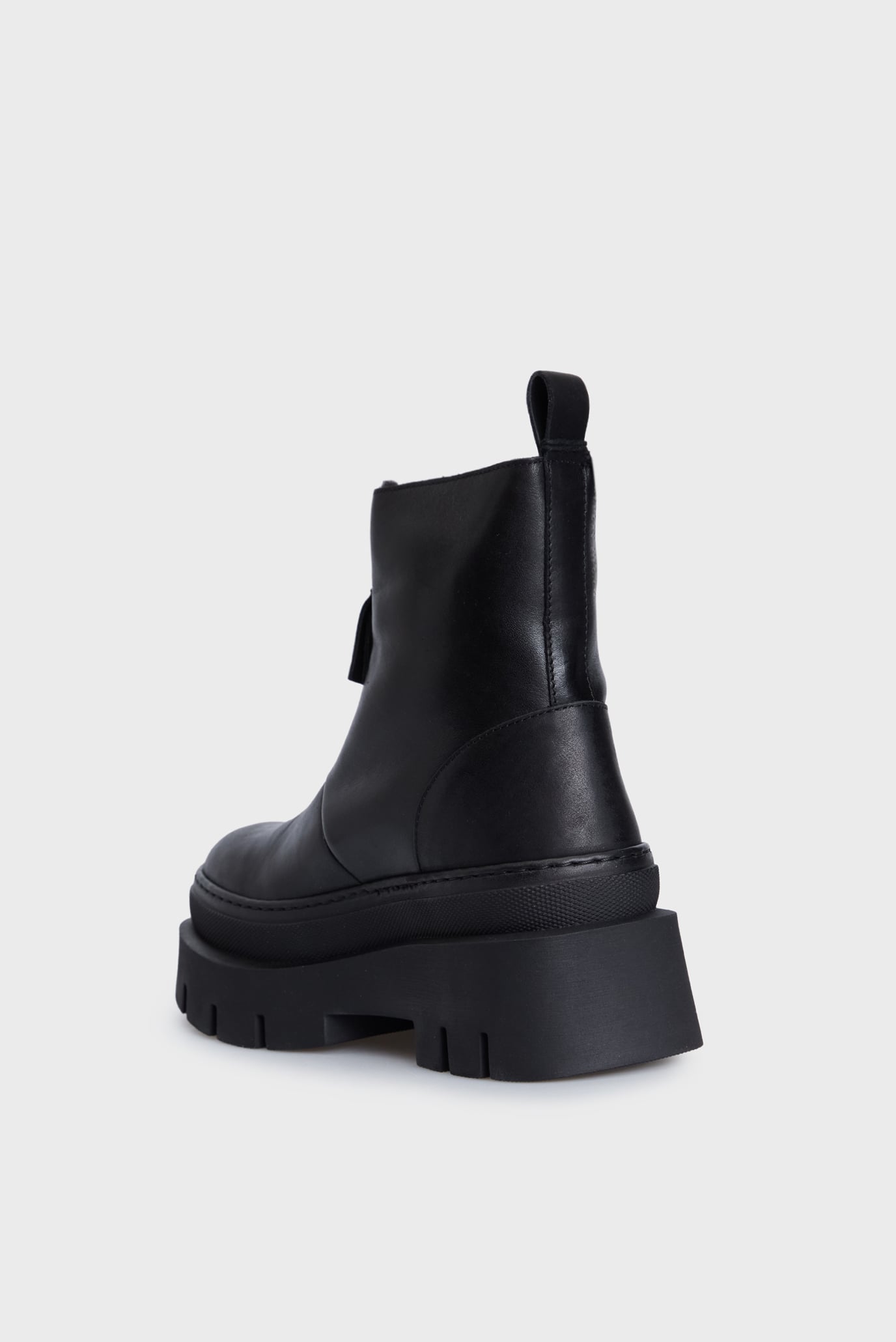 Женские черные кожаные полусапоги NATHALIE 5