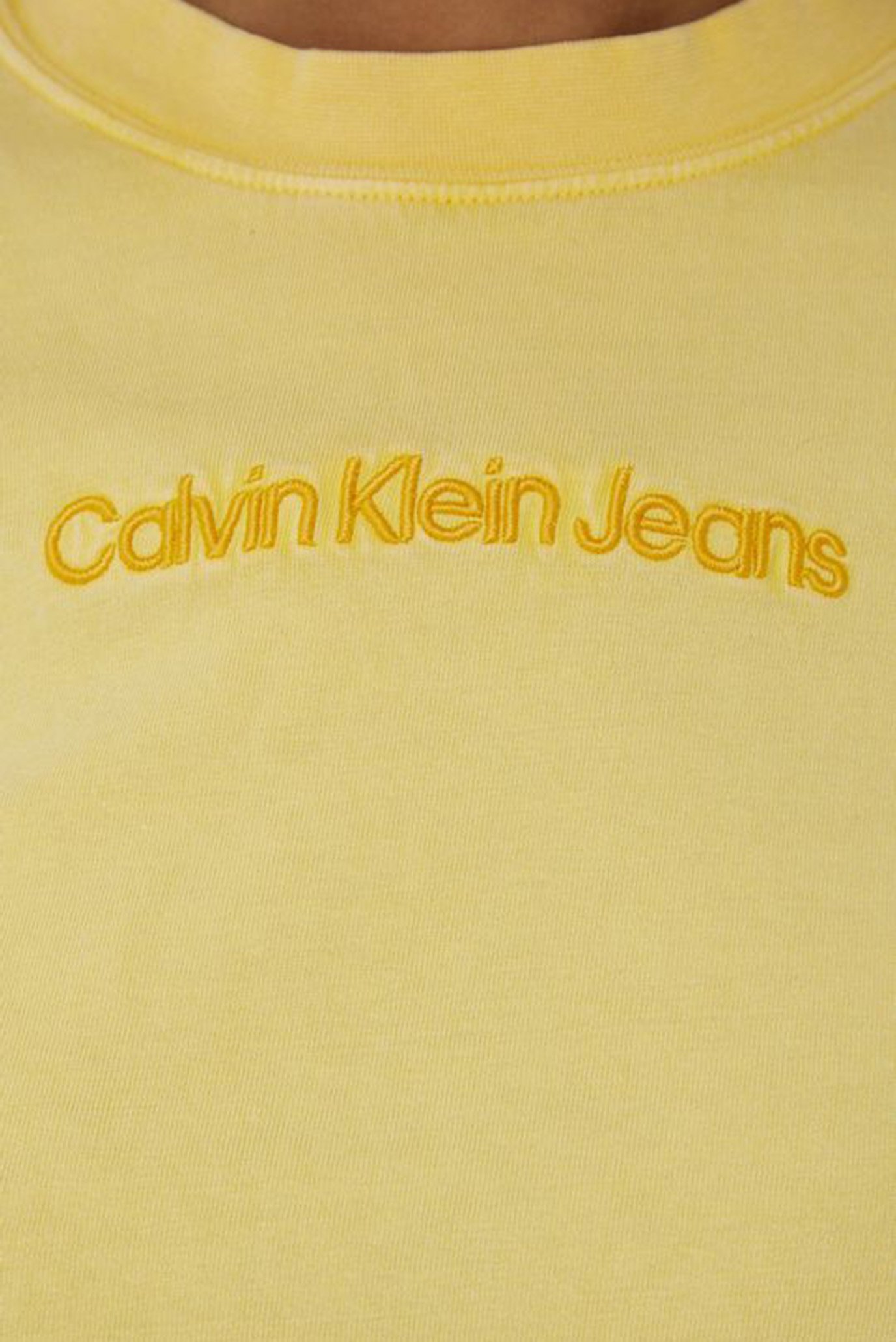 Женская желтая футболка GARMENT DYED BABY TEE 4