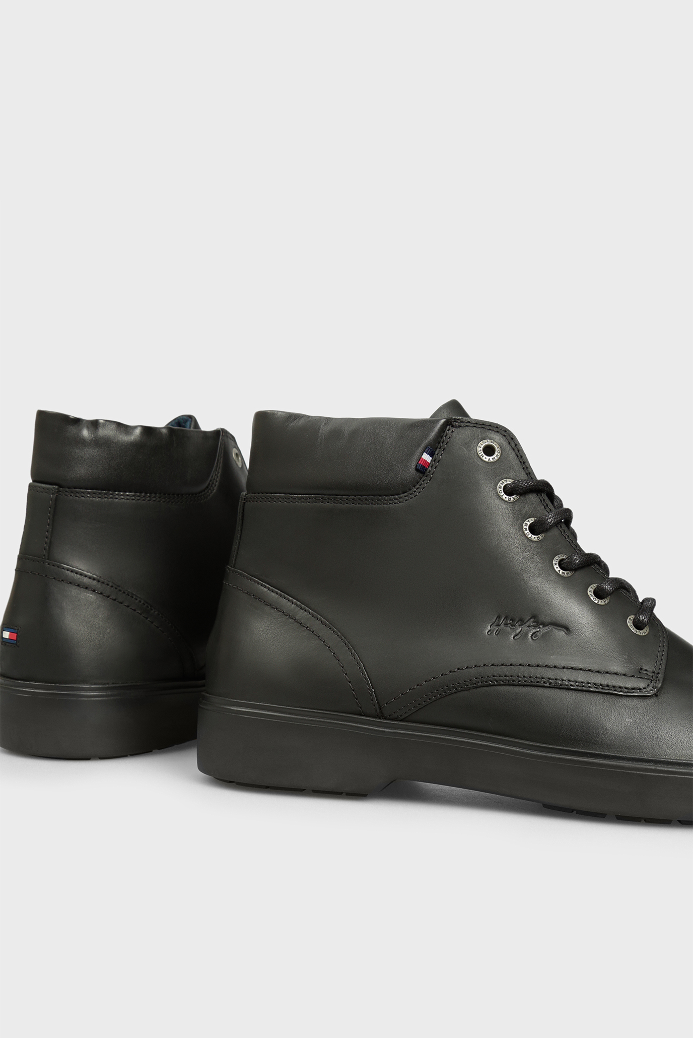 Мужские черные кожаные ботинки LTH 10