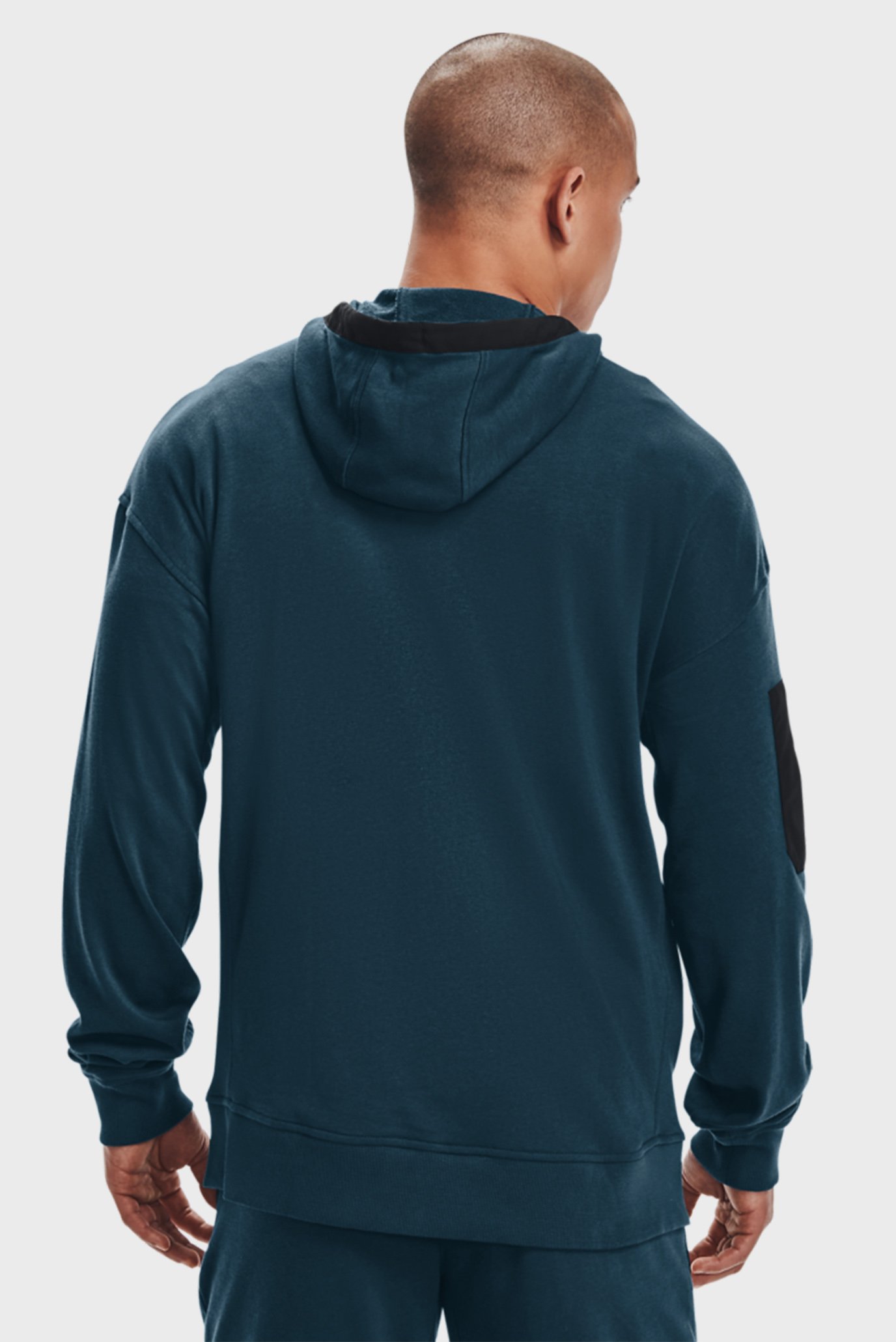 Мужское синее худи UA RIVAL TERRY SCRIBBLE FZ 9