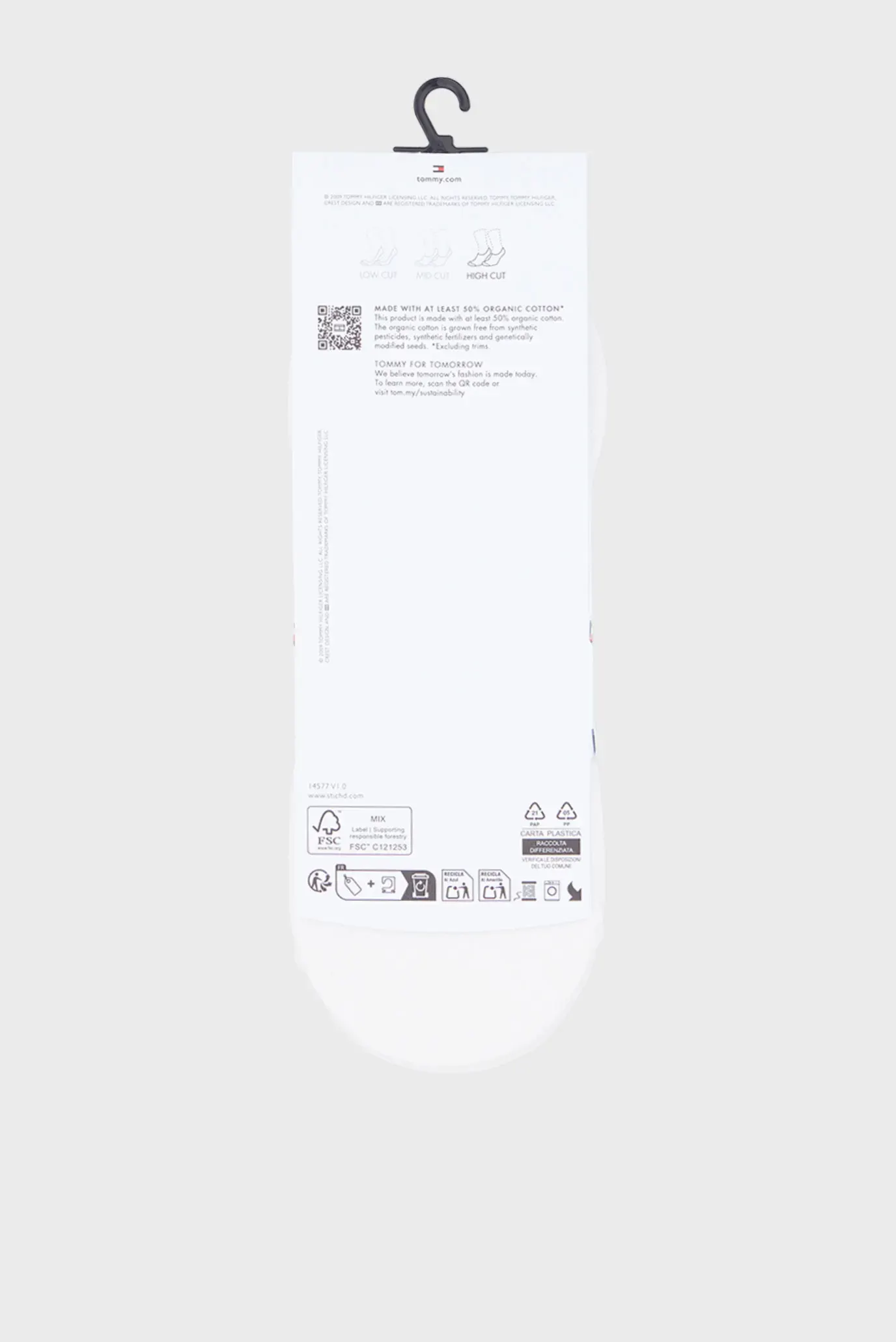 Следы TH WOMEN FOOTIE HC 2P RIB STRIPE 3