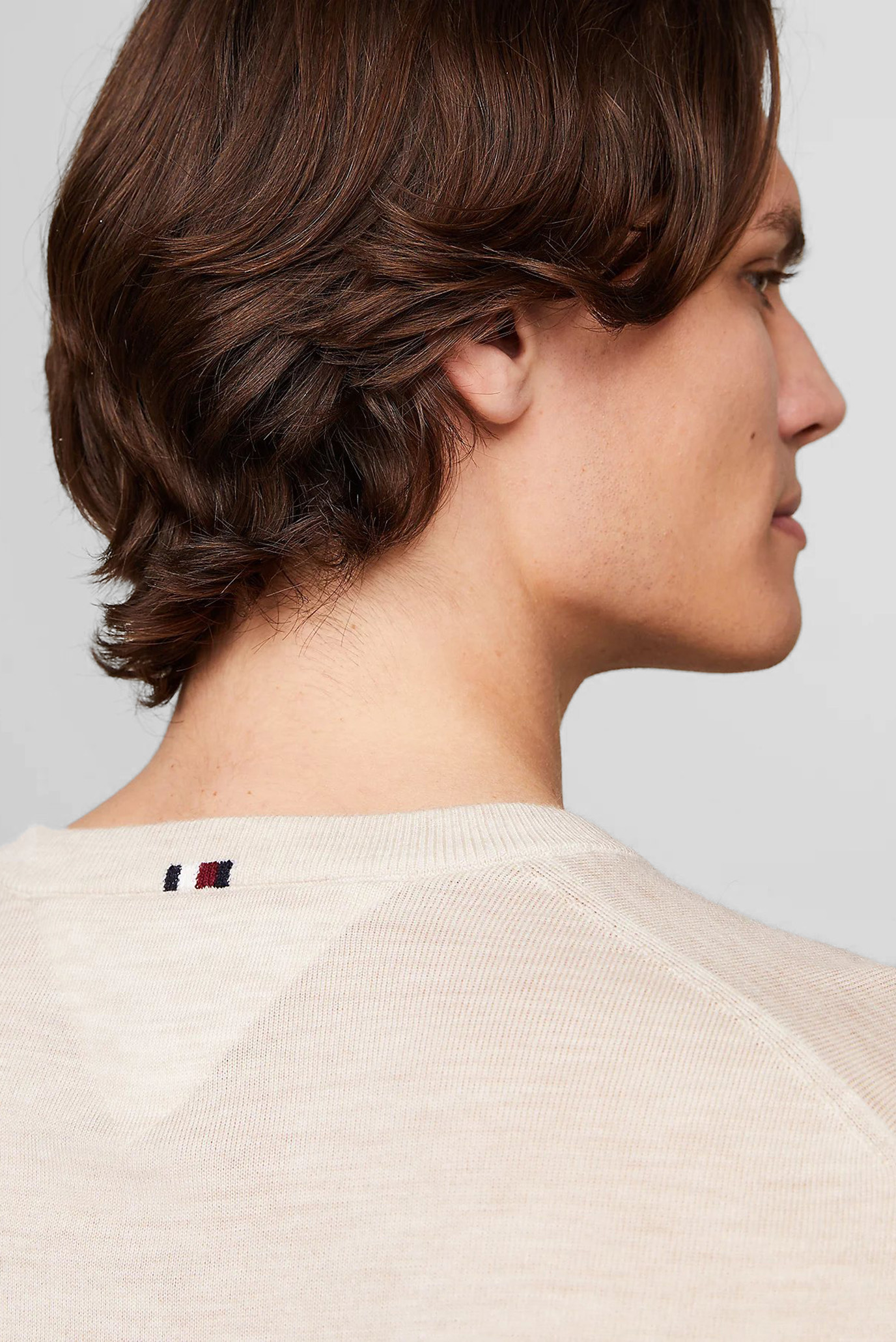 Мужской бежевый шерстяной джемпер DC FINE GAUGE MERINO CREW NK 5