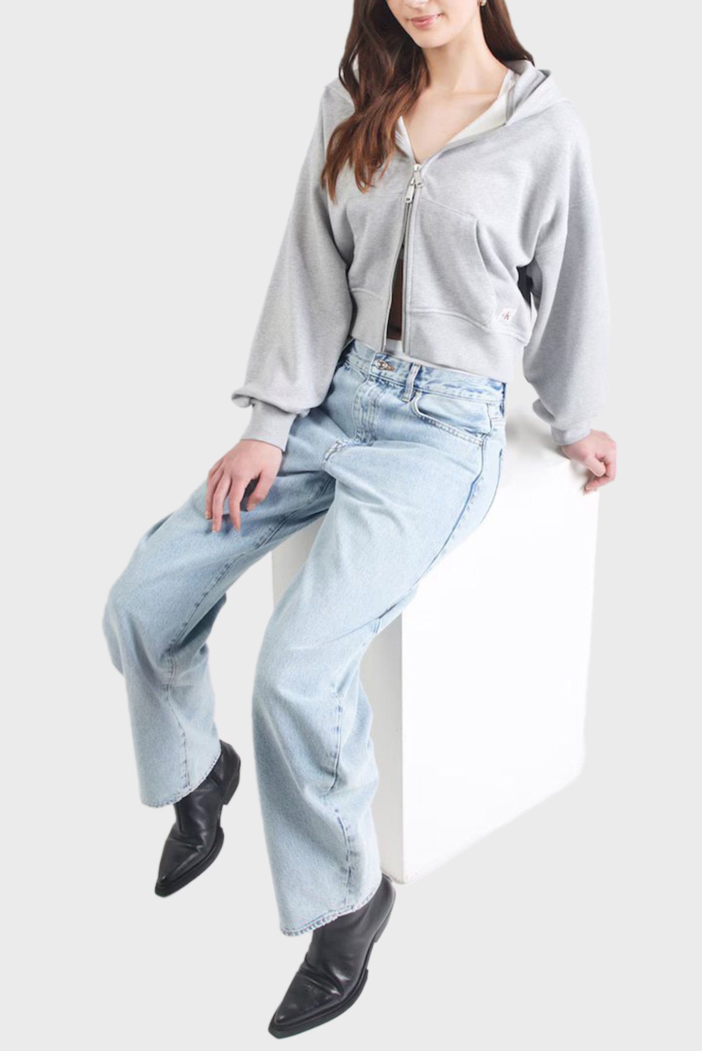 Реглан A- FRENCH TERRY BADGE LOGO FZ HOCalvin Klein Jeans Реглан A- FRENCH TERRY BADGE LOGO FZ HO 4