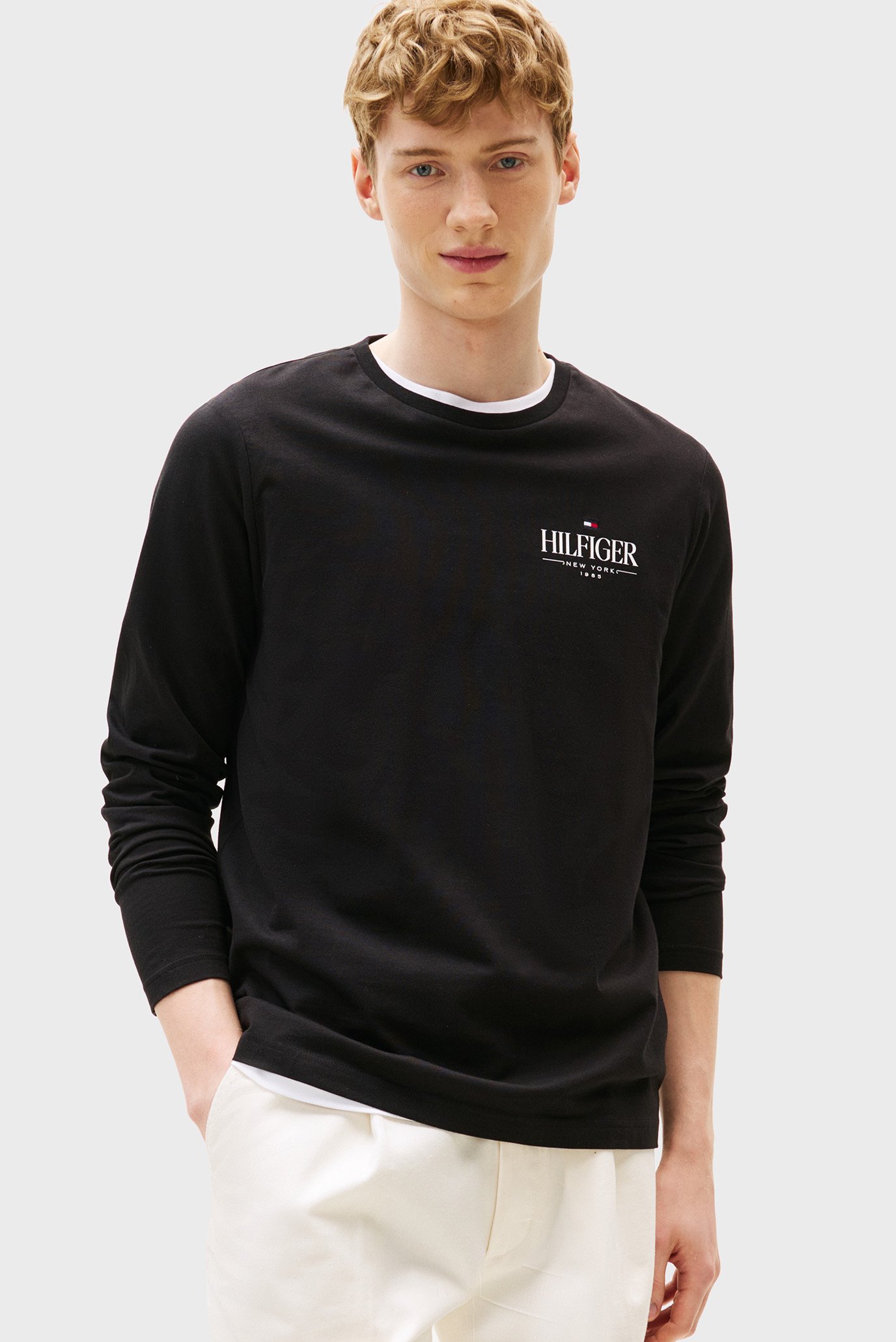 Лонгслив/HILFIGER STACK LS TEE 1