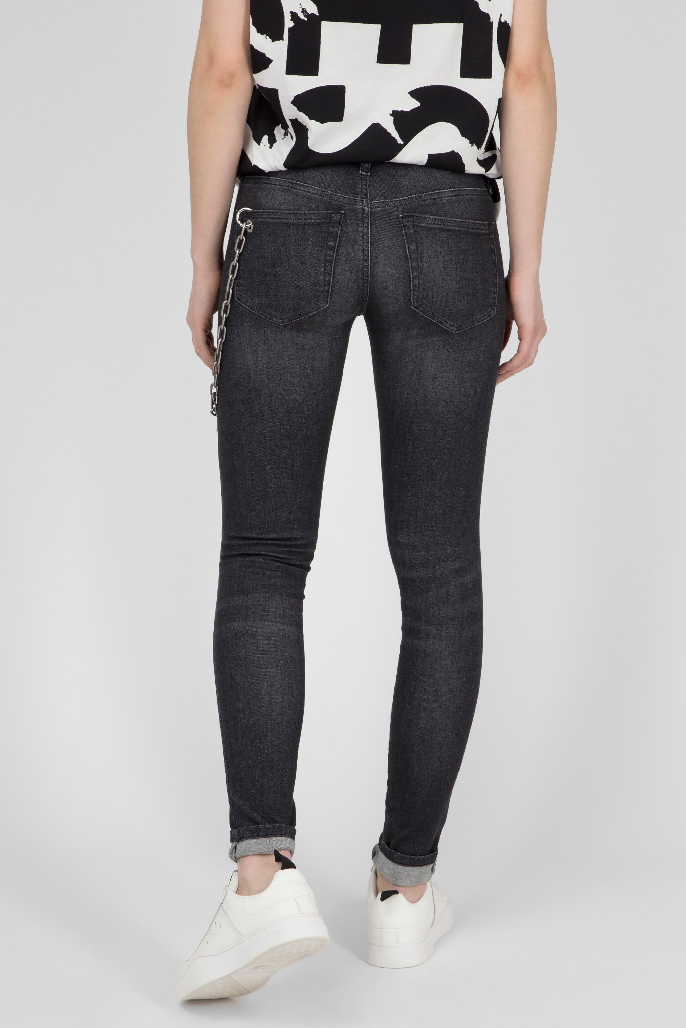 Женские темно-серые джинсы SLANDY-LOW 3