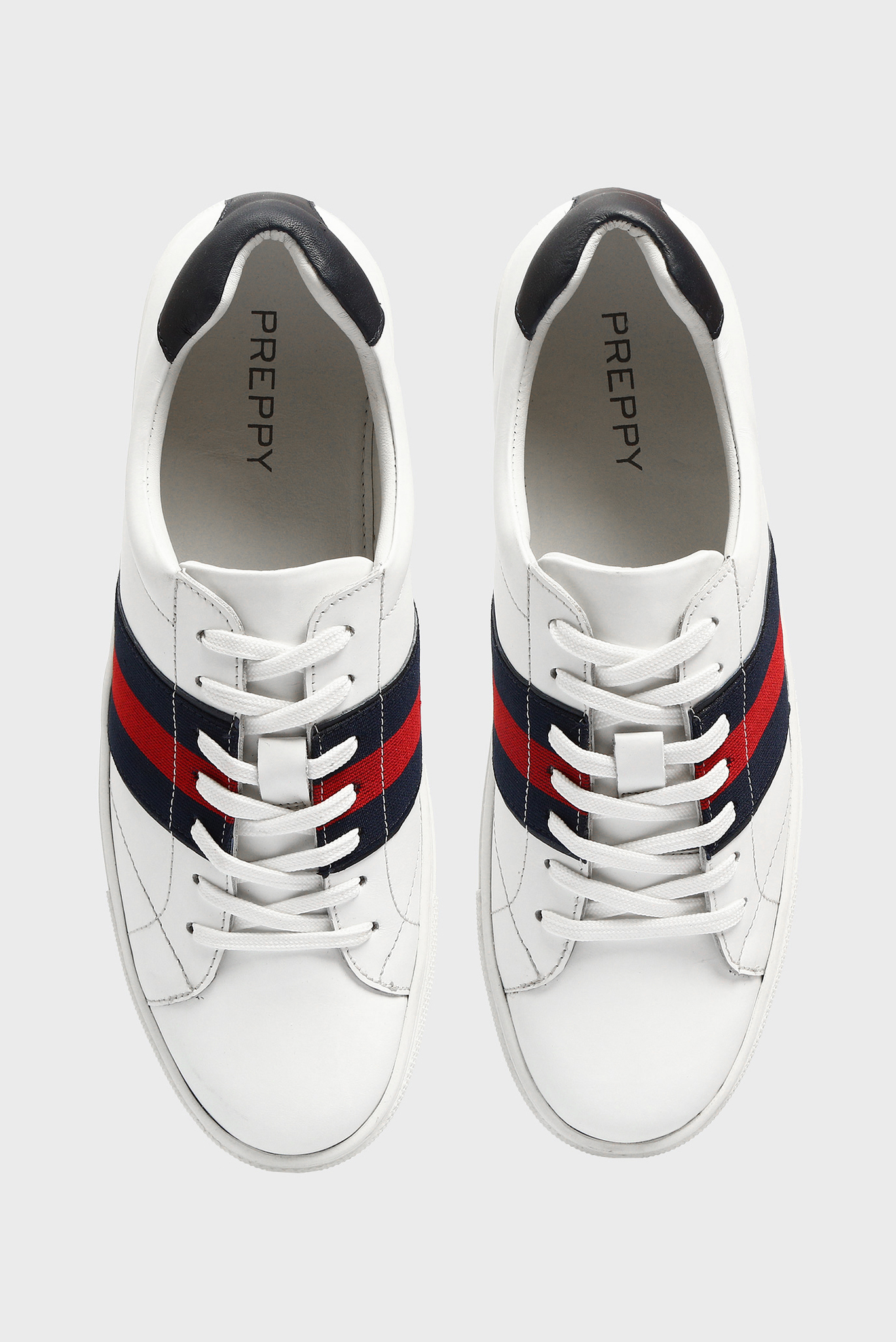 Мужские белые кожаные сникеры Mitul 4