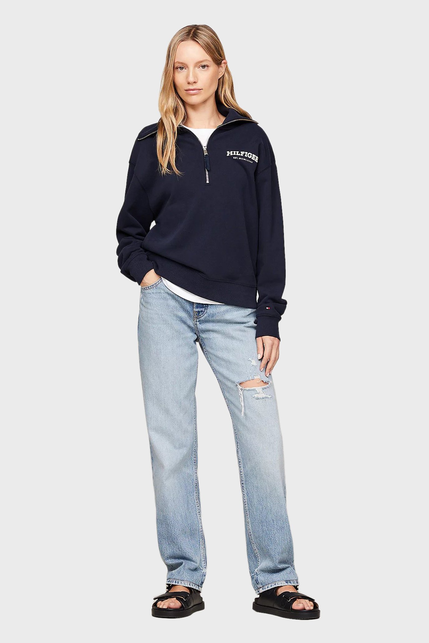 Женские голубые джинсы CLASSIC STRAIGHT RW ASH WRNTommy Hilfiger Женские голубые джинсы CLASSIC STRAIGHT RW ASH WRN 2