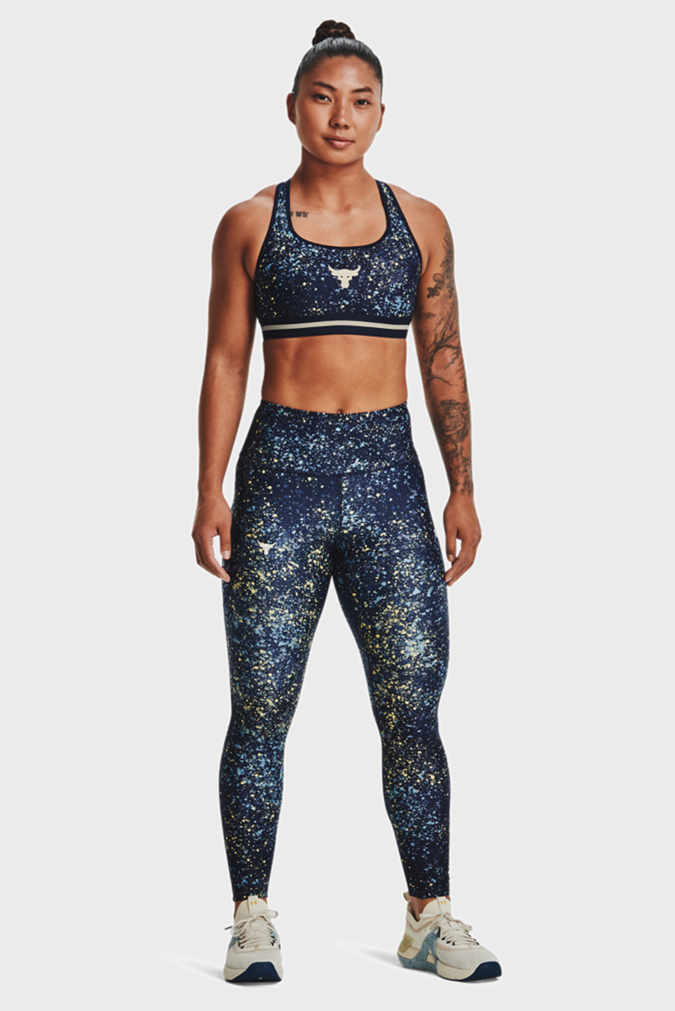 Женские темно-синие тайтсы UA Pjt Rock HG Ankle Legging 2