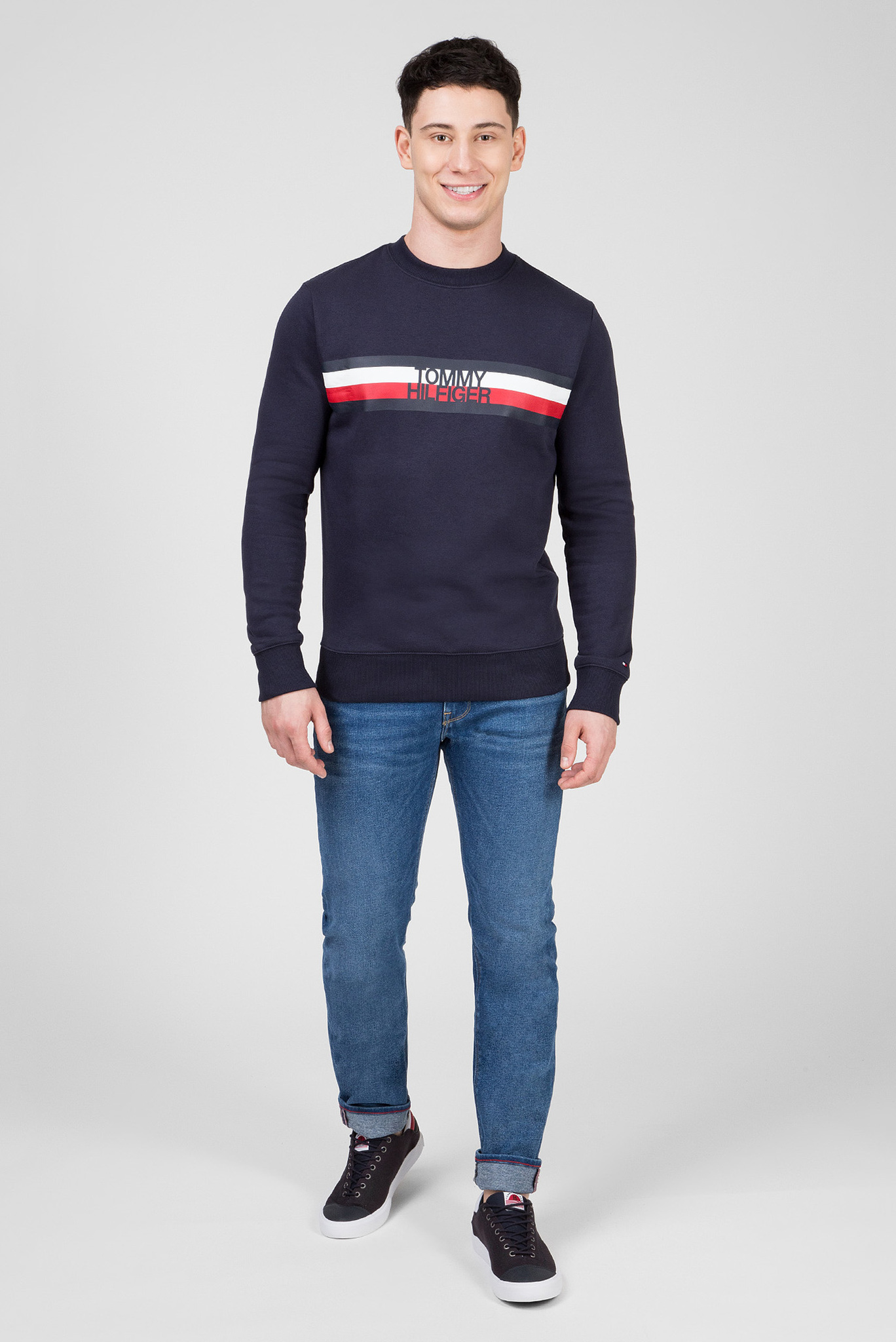 Мужской синий свитшот TOMMY LOGO 5