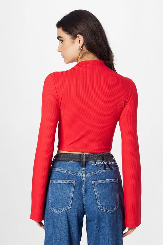 Лонгслив SHINY RIB HIGH NECK LONG SLEEVE