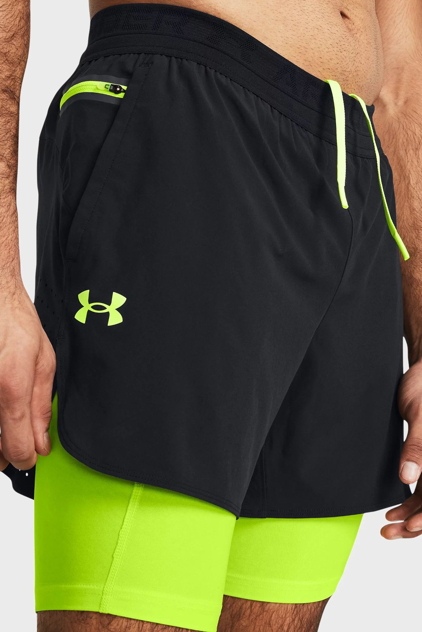 Мужские черные шорты UA Peak Woven 2in1 Sts 3