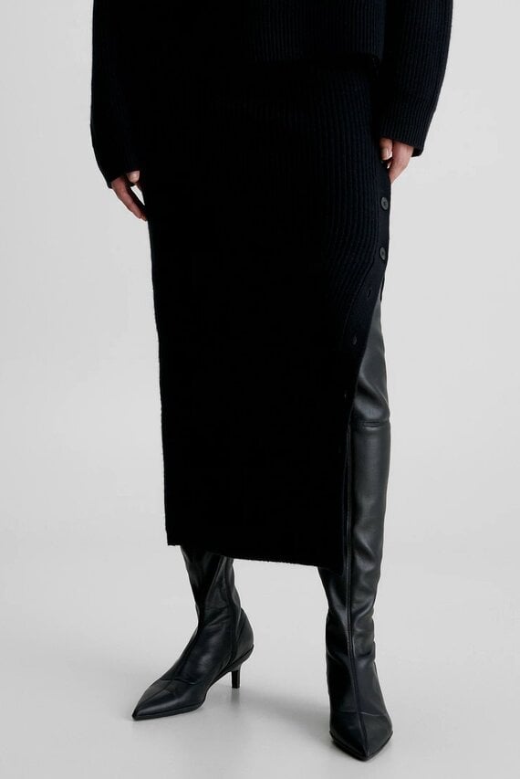 Юбка RECYCLED WOOL MAXI SKIRT