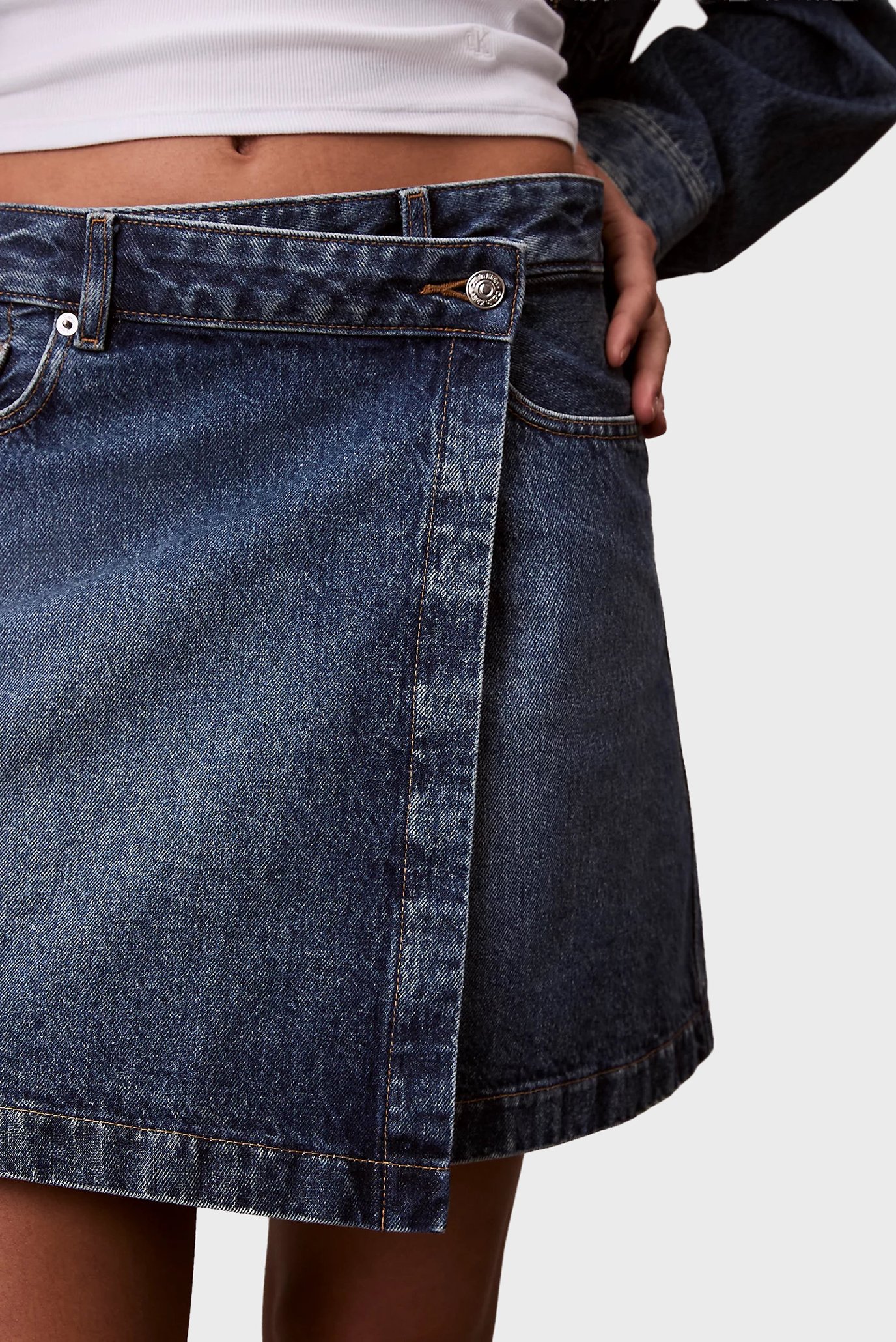 Юбка DENIM MINI WRAP SKIRT COLD SPRIN 4