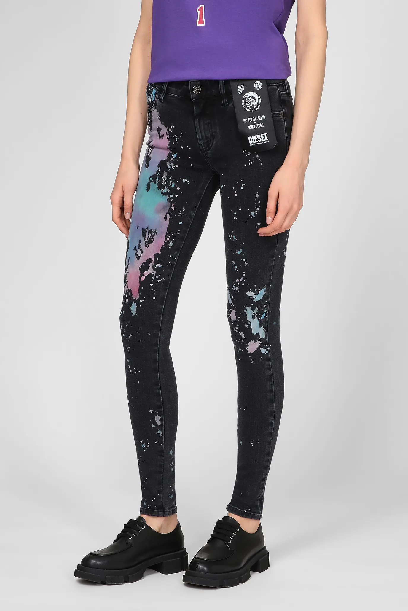 Женские черные джинсы SLANDY-SP7 8