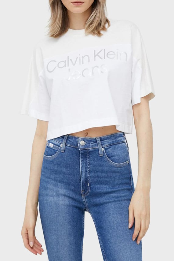 Футболка SHINY INSTITUTIONAL CROP TEE Calvin Klein Jeans