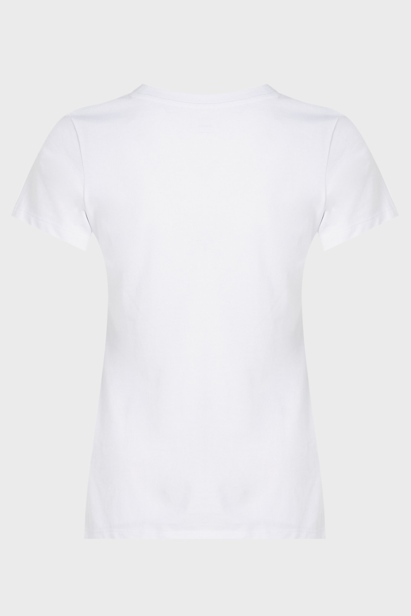 Женская белая футболка LOGO NECKLINE 2