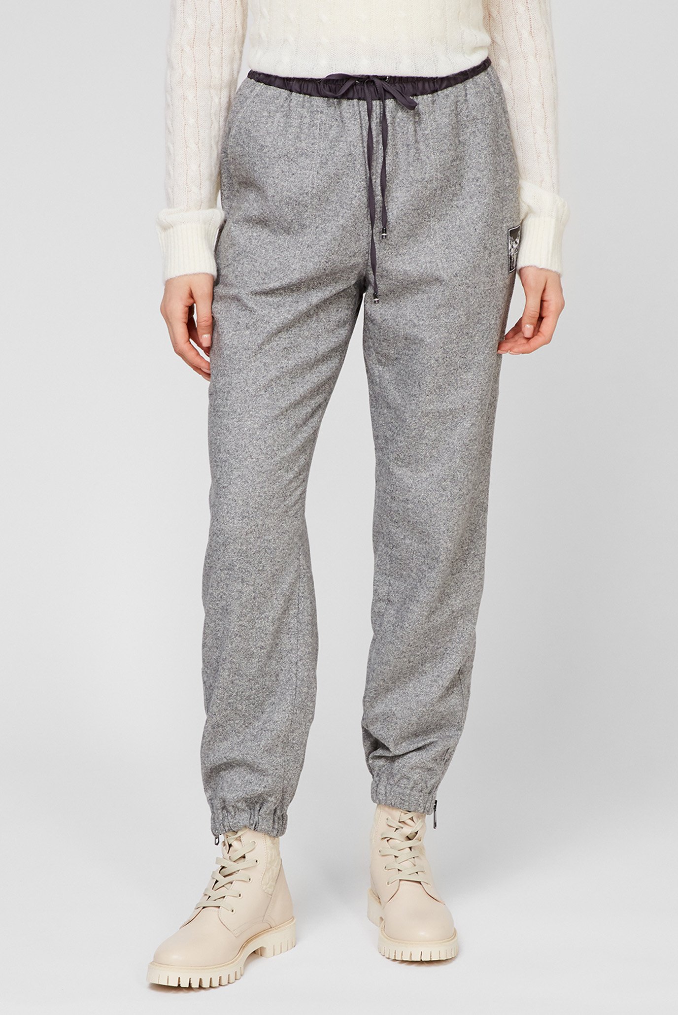 Женские серые шерстяные спортивные брюки ICON 6