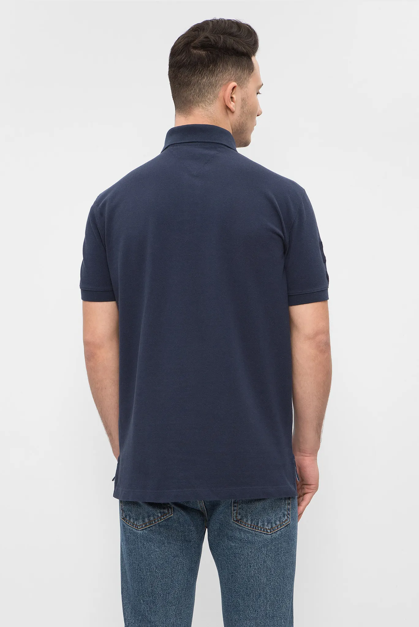 Мужское темно-синее поло 3