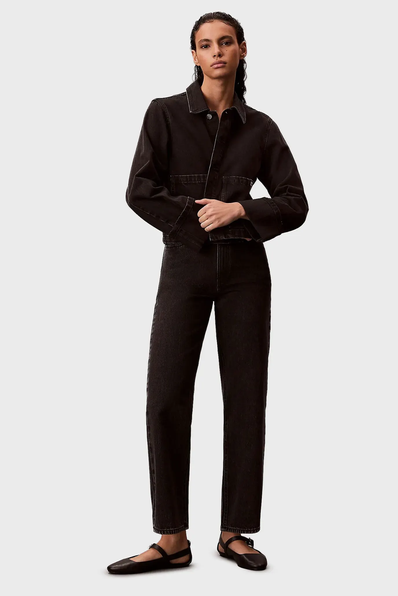 Джинсы EU BARREL JEAN CK ESSENTIAL BLAC 1